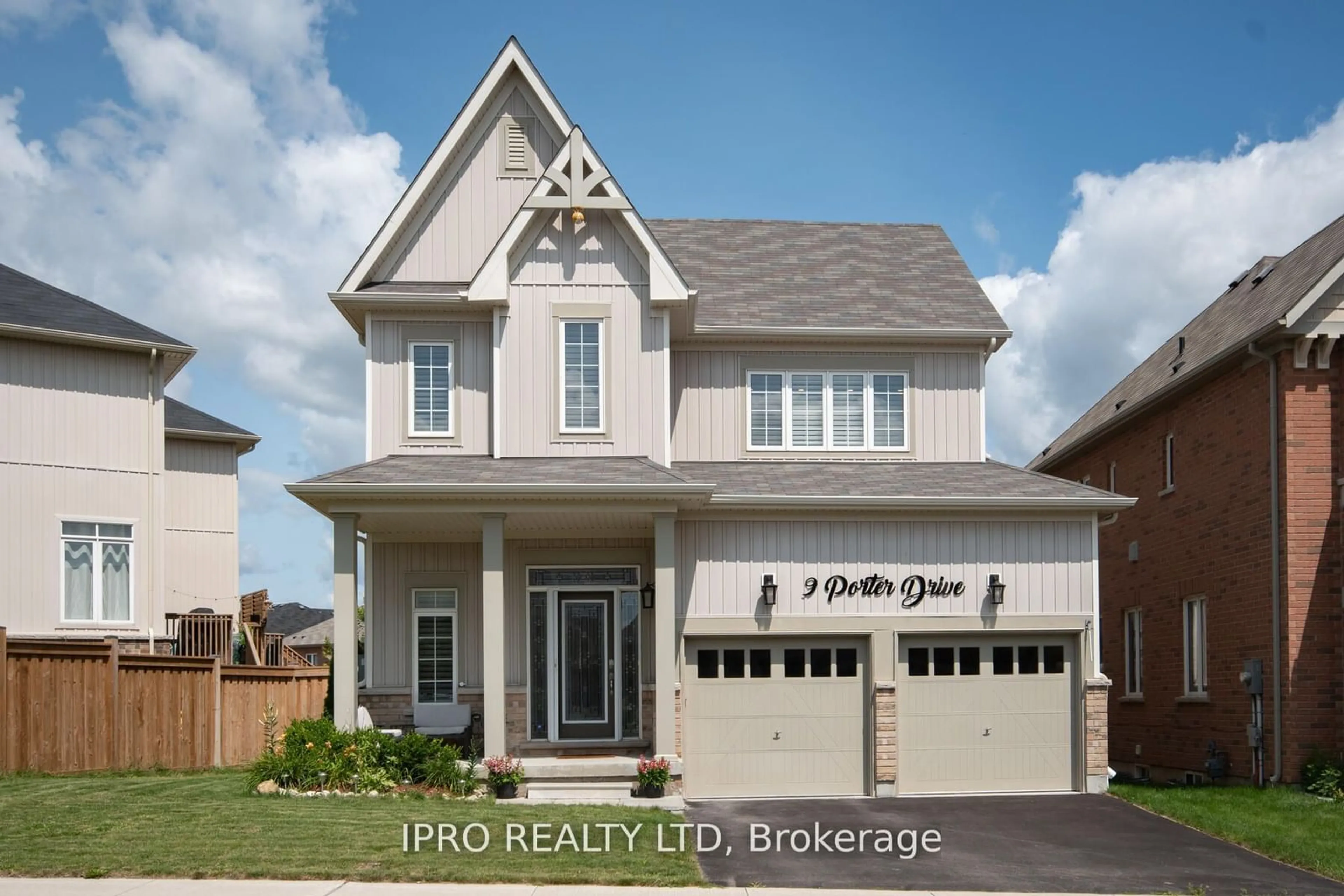 Frontside or backside of a home, the street view for 9 Porter Dr, Orangeville Ontario L9W 6Z4