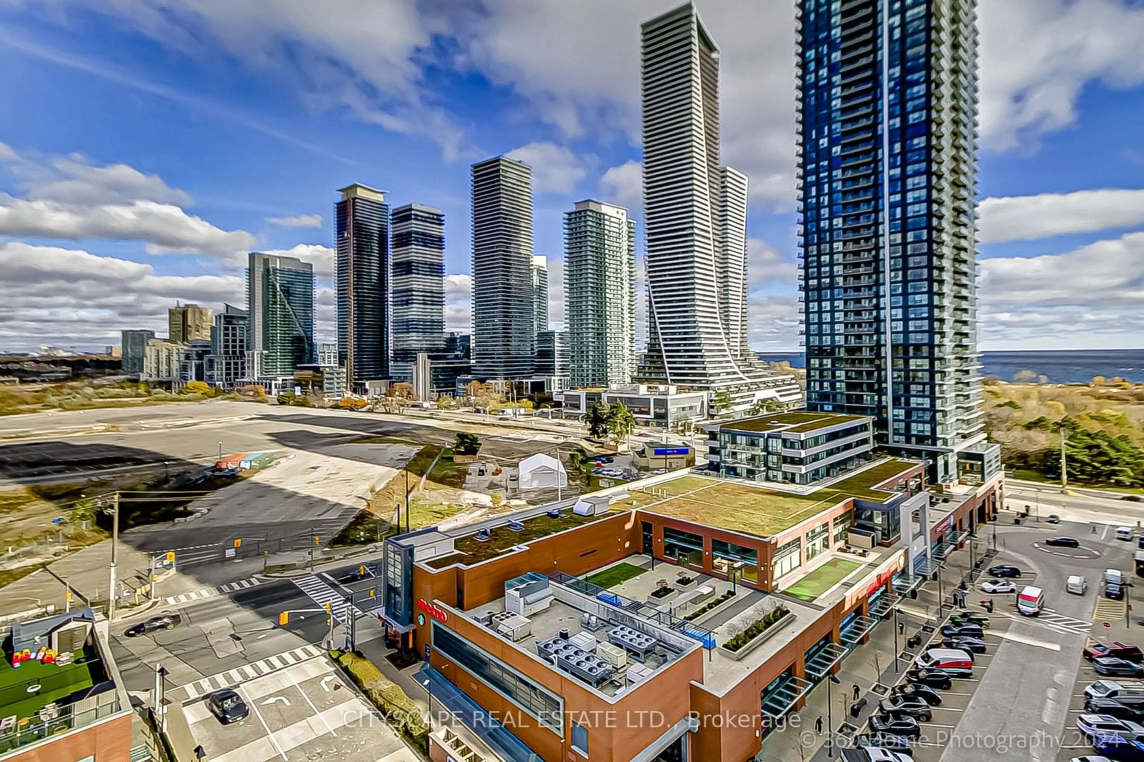 A pic from exterior of the house or condo, the view of city buildings for 10 Park Lawn Rd #1301, Toronto Ontario M8Y 3K4