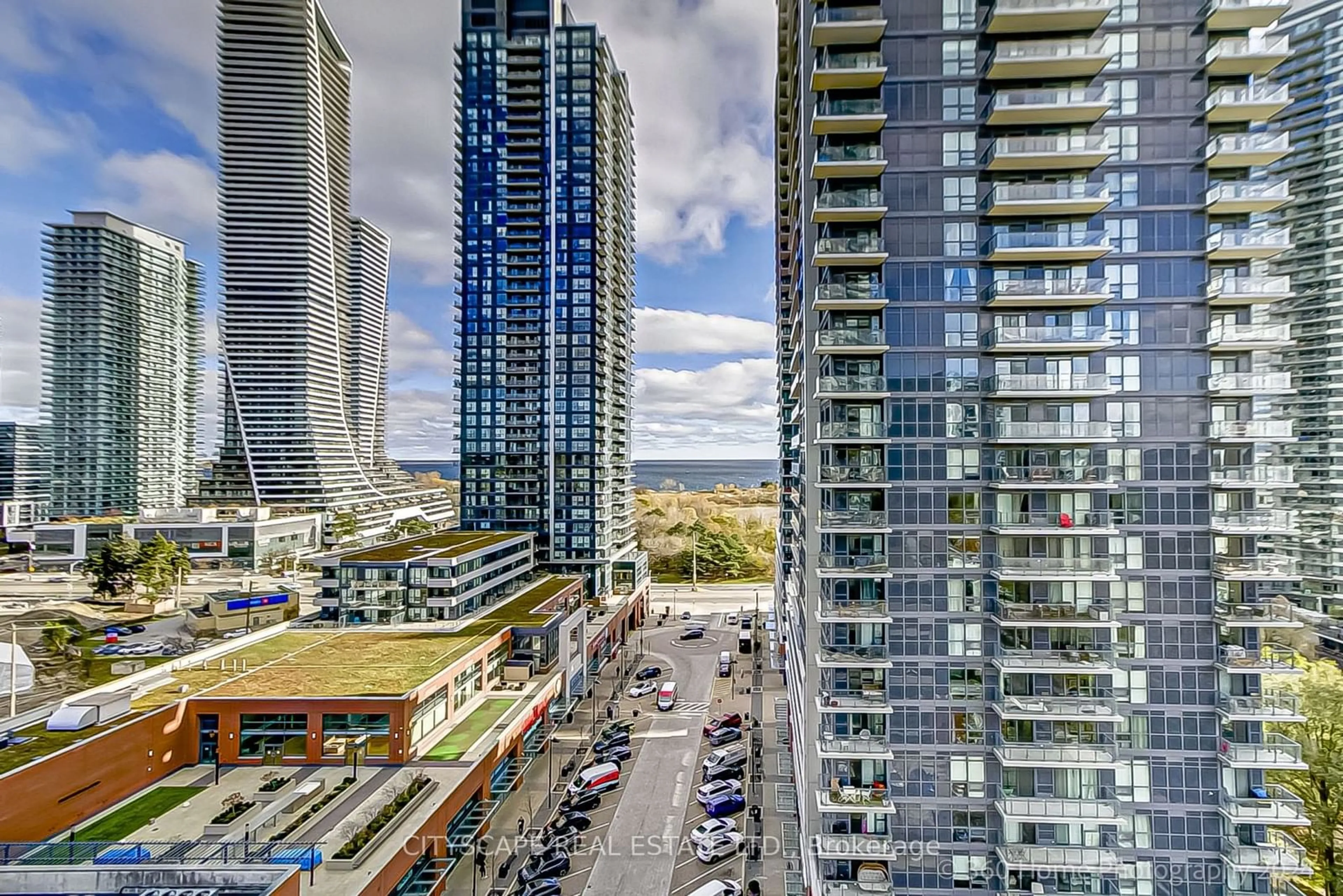 A pic from exterior of the house or condo, the view of city buildings for 10 Park Lawn Rd #1301, Toronto Ontario M8Y 3K4