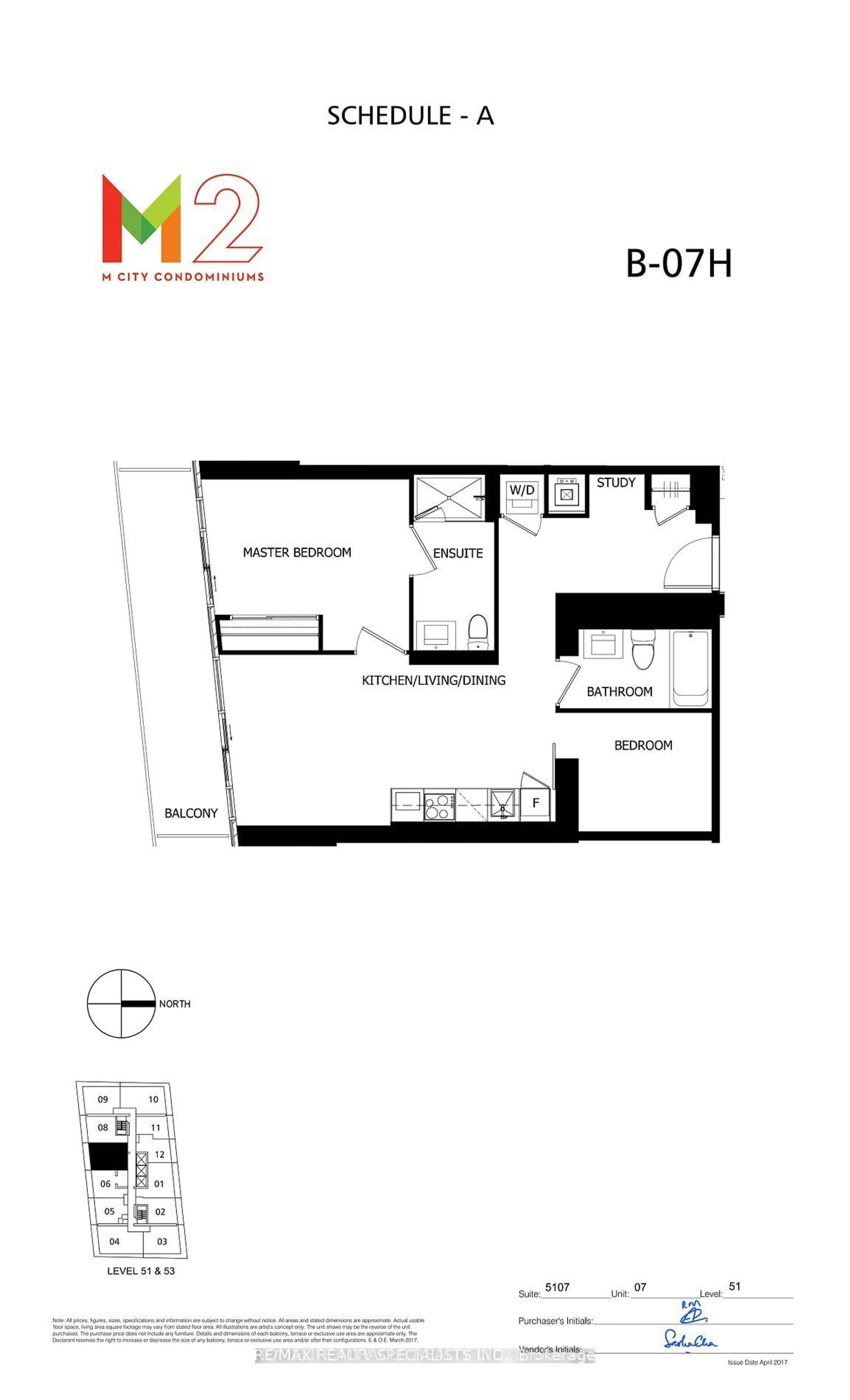 Floor plan for 3883 Quartz Rd #5107, Mississauga Ontario L5B 4M6