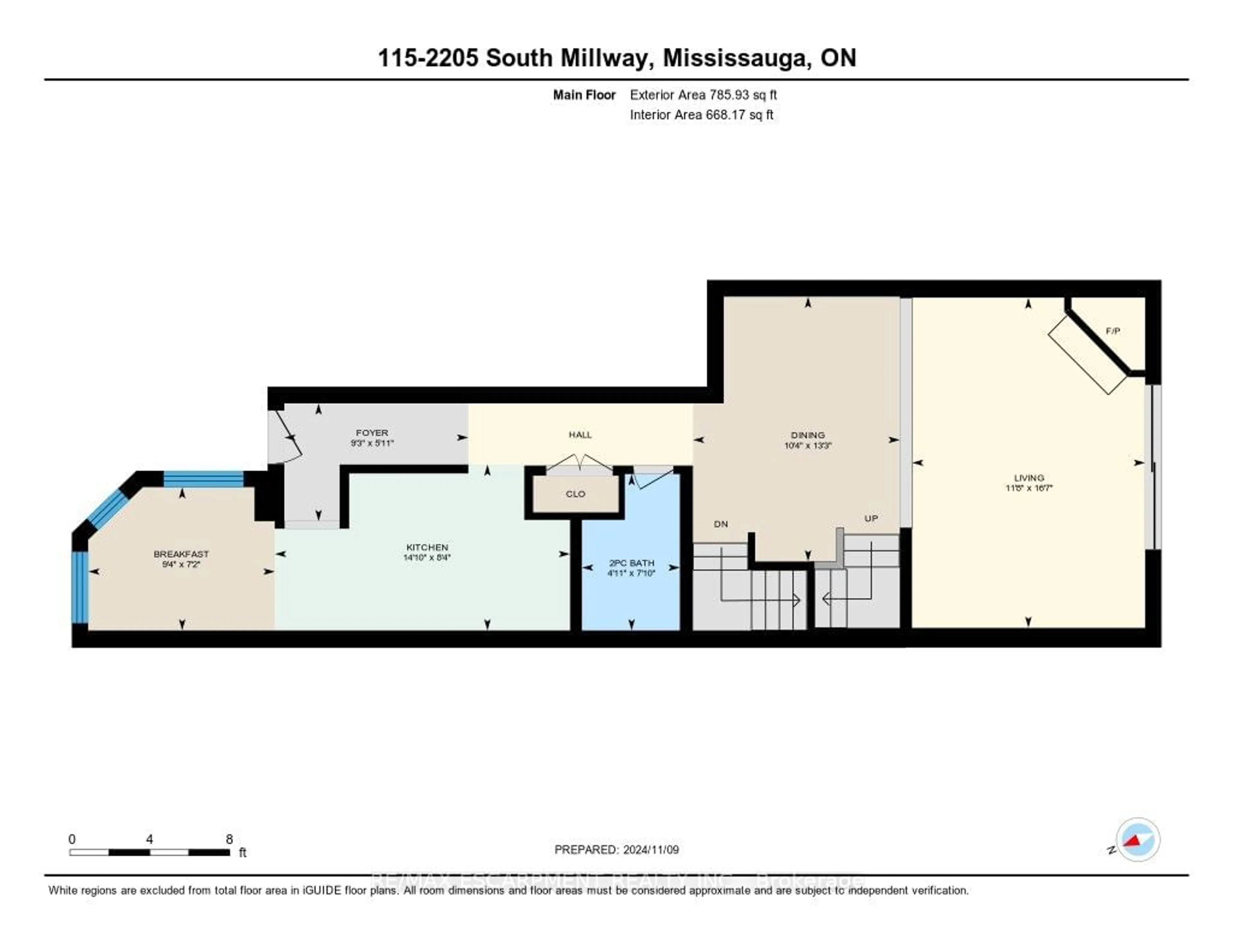 Floor plan for 2205 South Millway #115, Mississauga Ontario L5L 3T2