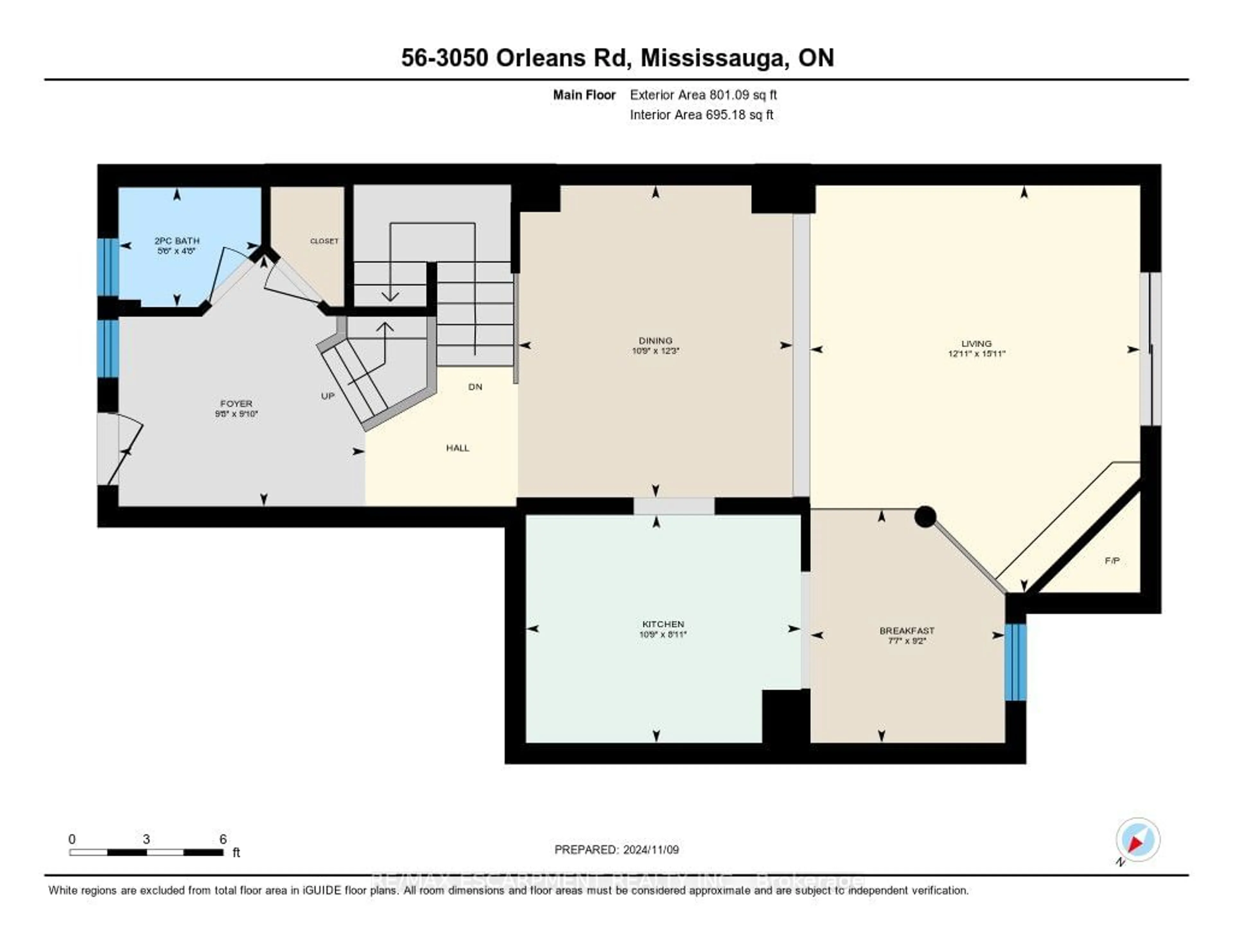 Floor plan for 3050 Orleans Rd #56, Mississauga Ontario L5L 5P7