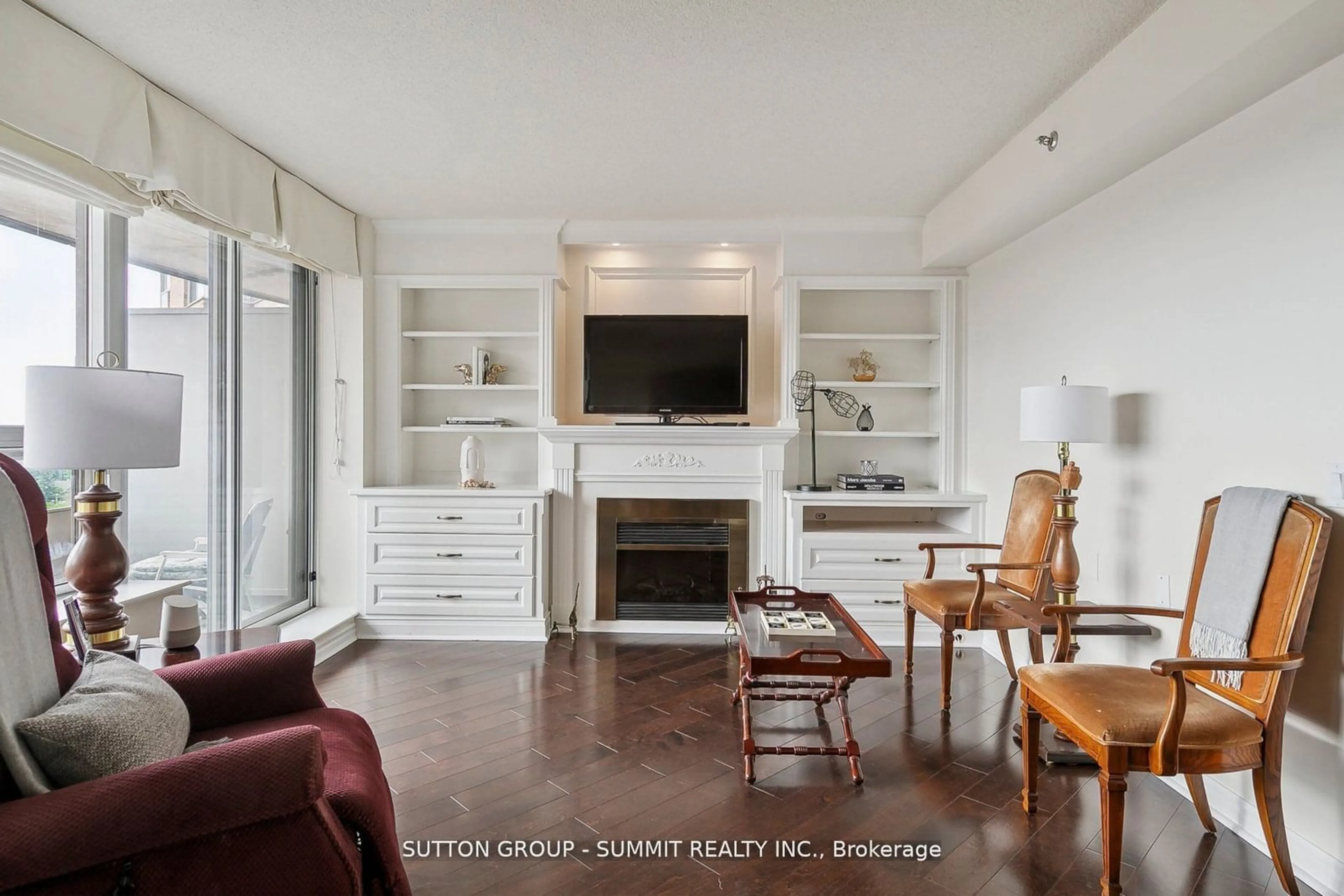 Living room, wood floors for 4640 Kimbermount Ave #708, Mississauga Ontario L5M 5W6