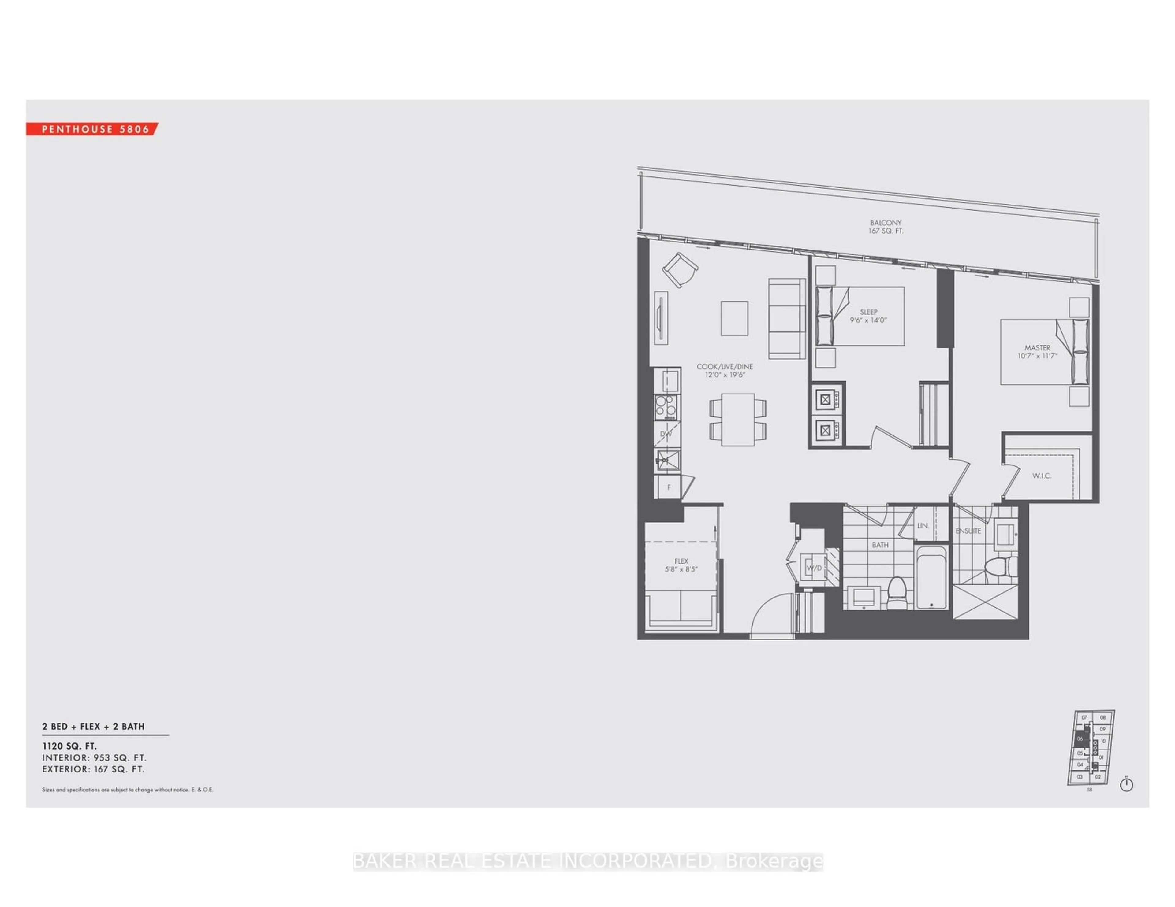 Floor plan for 3900 Confederation Pkwy #5806, Mississauga Ontario L5B 0M3