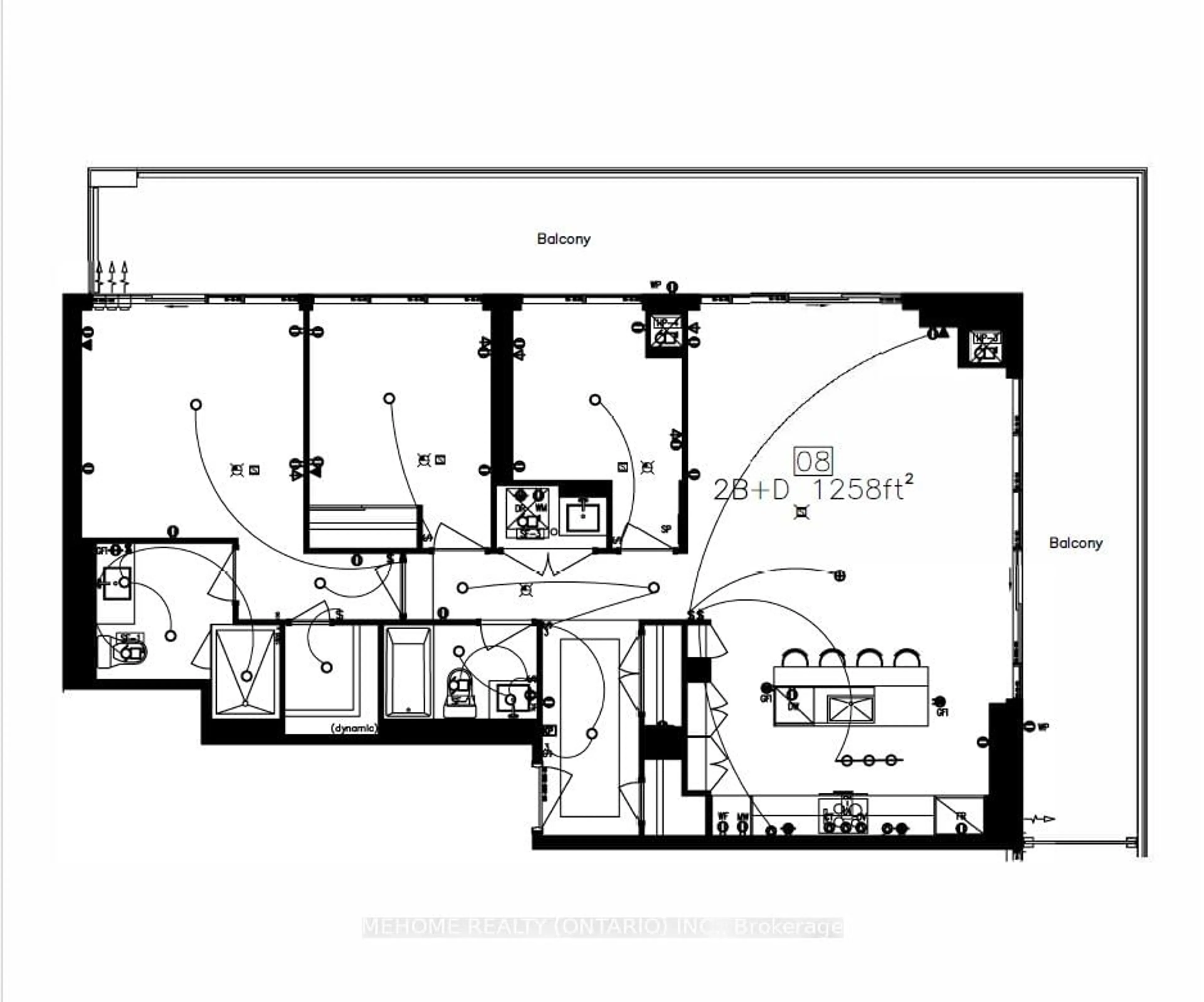 Floor plan for 65 Annie Craig Dr #908, Toronto Ontario M8V 0G3