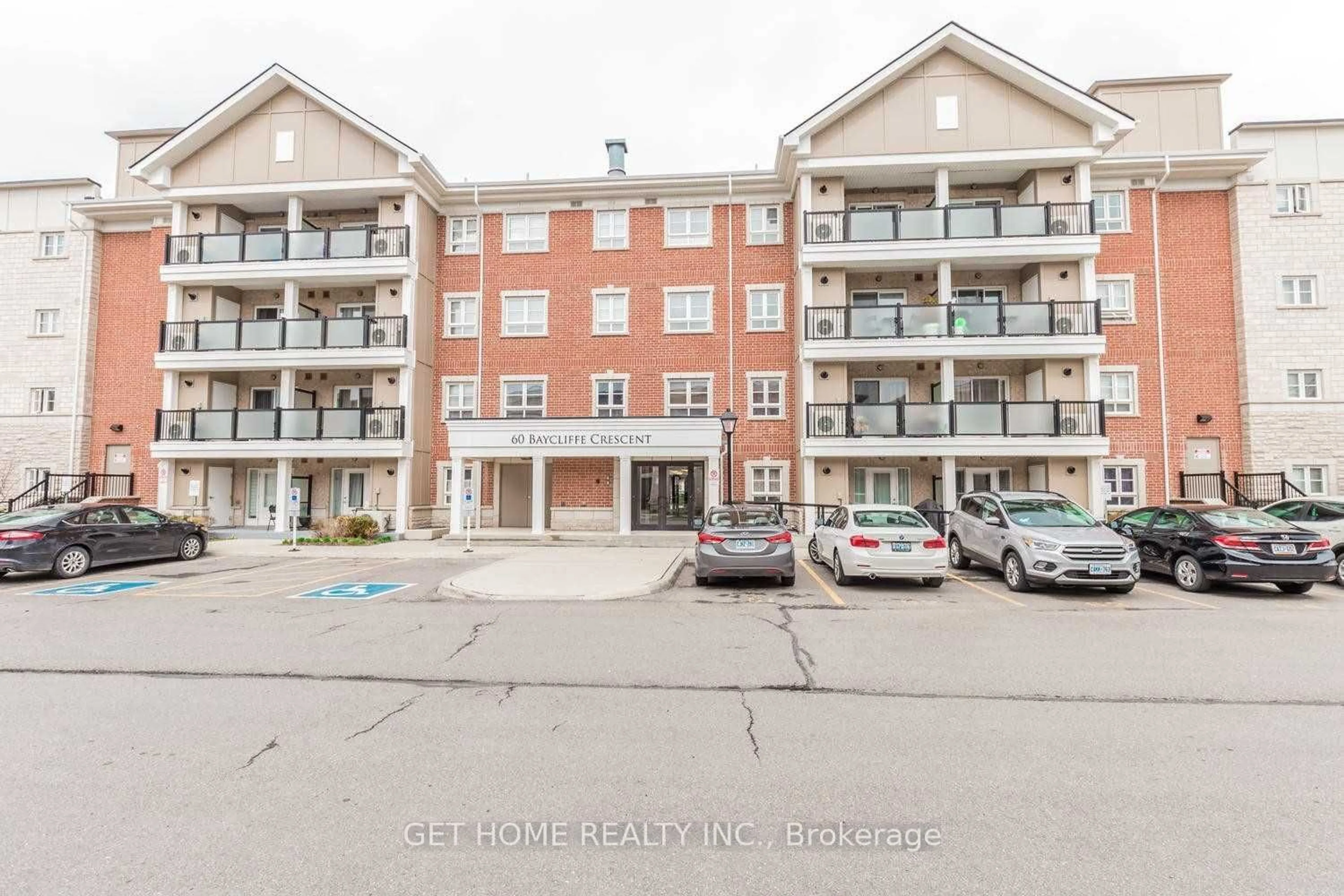 A pic from exterior of the house or condo, the front or back of building for 60 Baycliffe Cres #307, Brampton Ontario L7A 0Z4