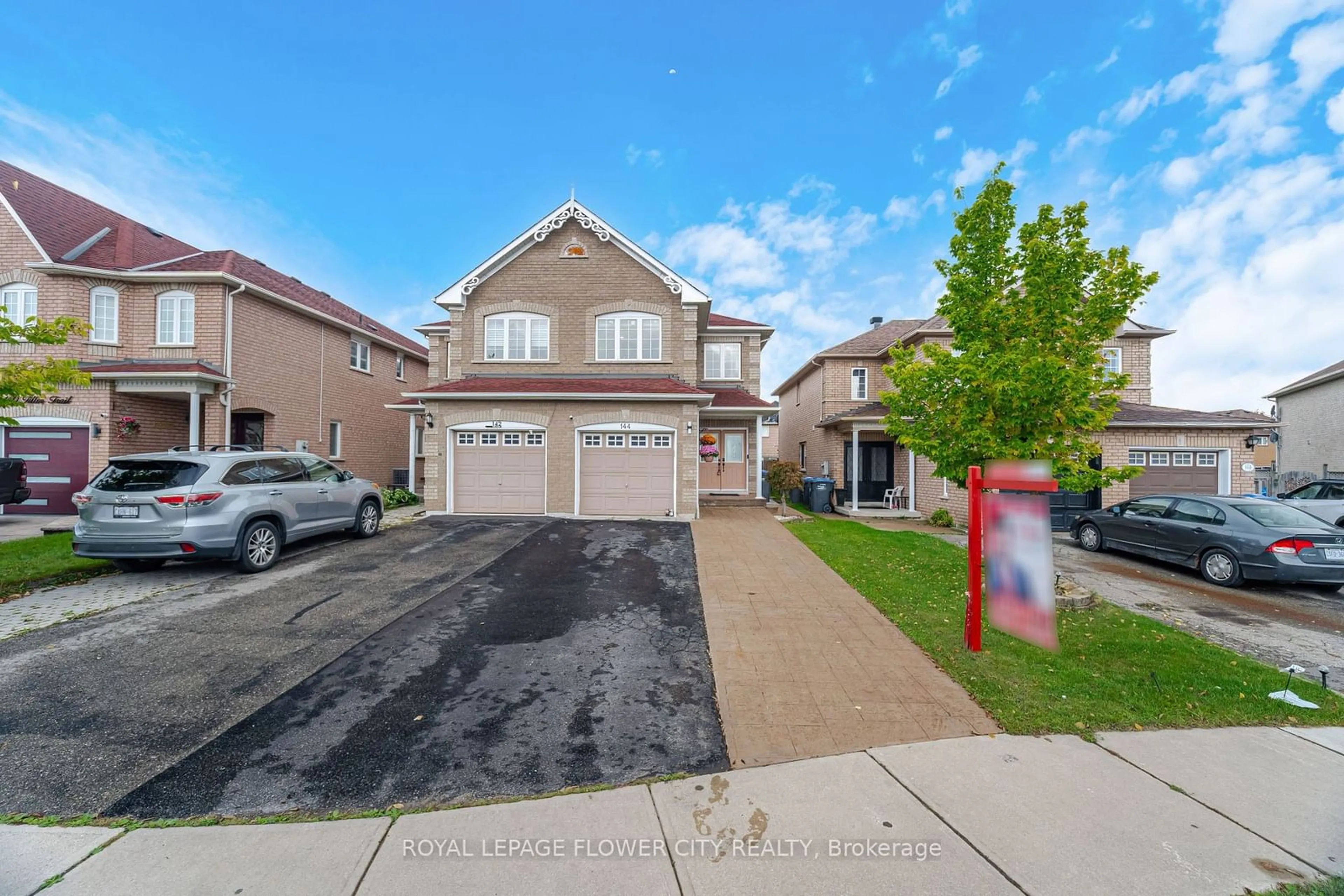 A pic from exterior of the house or condo, the street view for 144 Tiller Tr, Brampton Ontario L6X 4S8