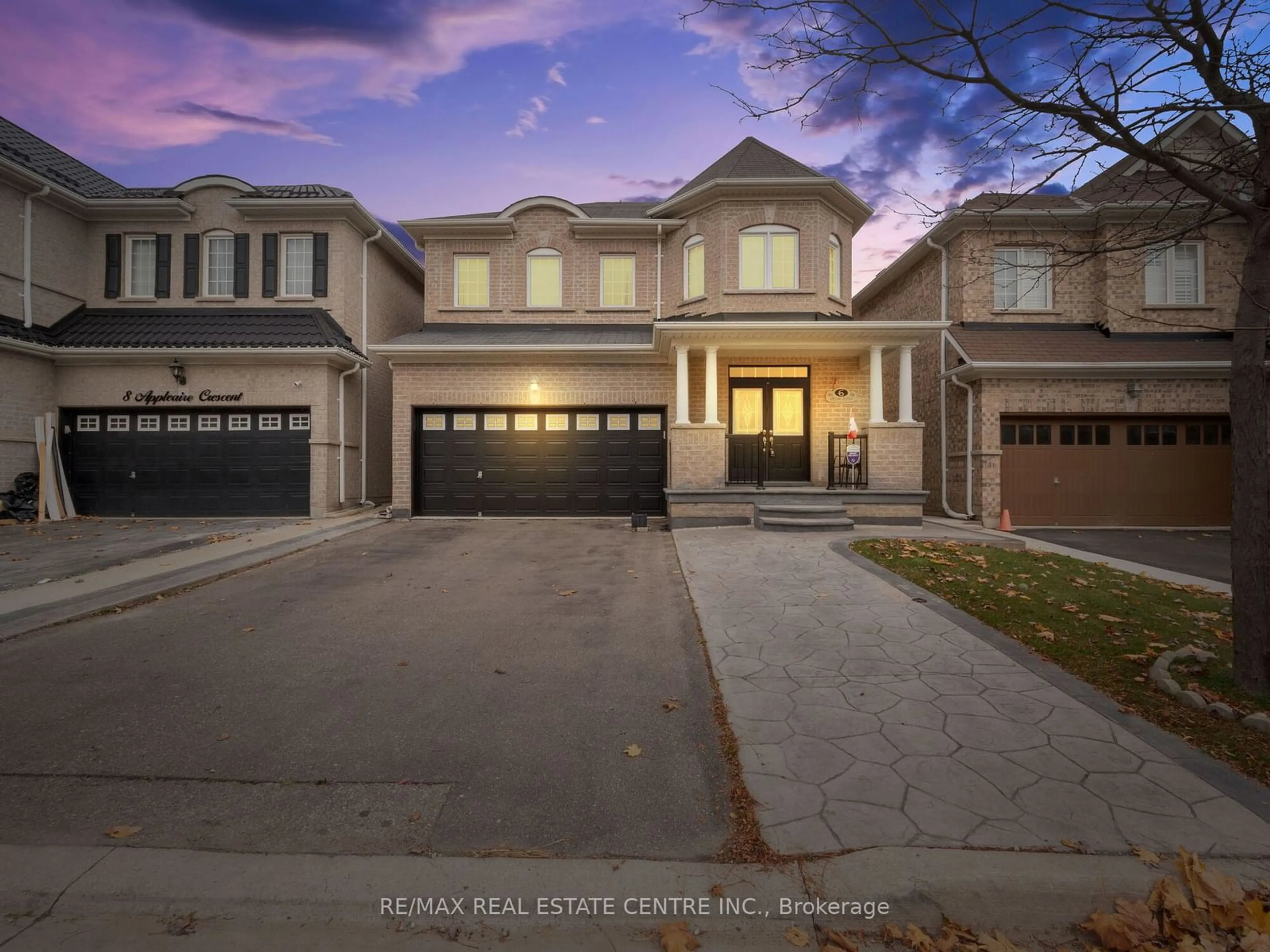 Frontside or backside of a home, the street view for 6 Appleaire Cres, Brampton Ontario L6R 0Y4