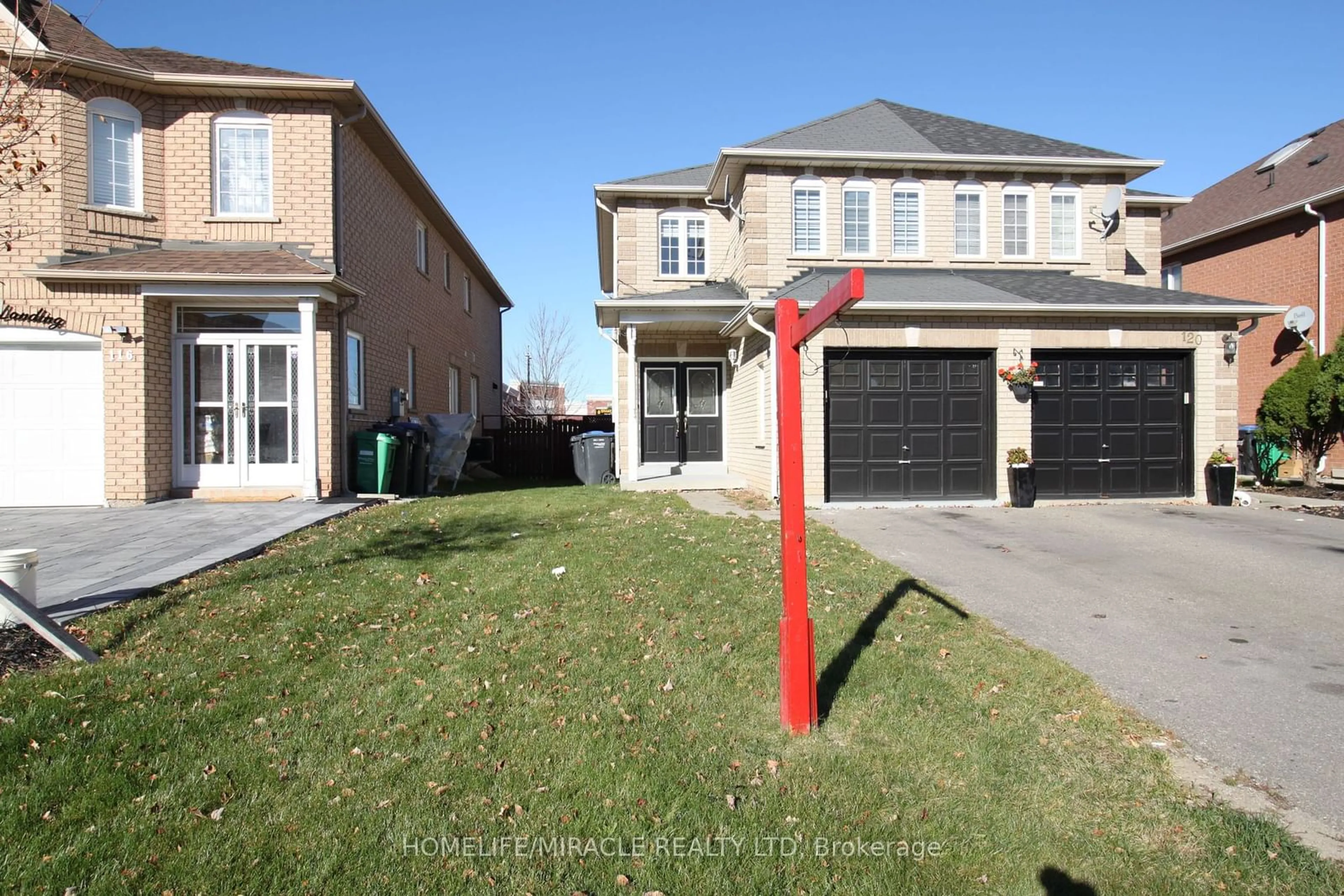 Frontside or backside of a home, the street view for 118 Native Landing, Brampton Ontario L6X 5A7