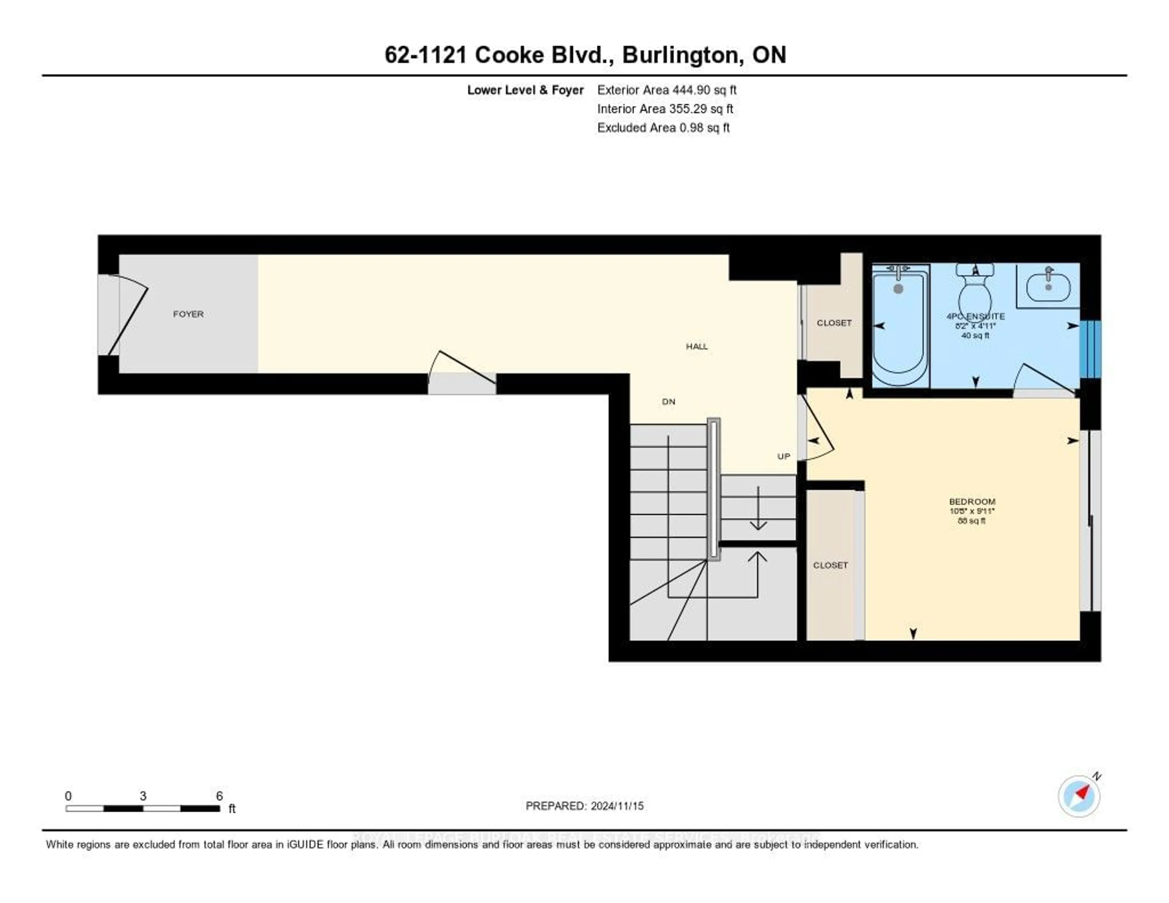 Floor plan for 1121 Cooke Blvd #62, Burlington Ontario L7T 0C3