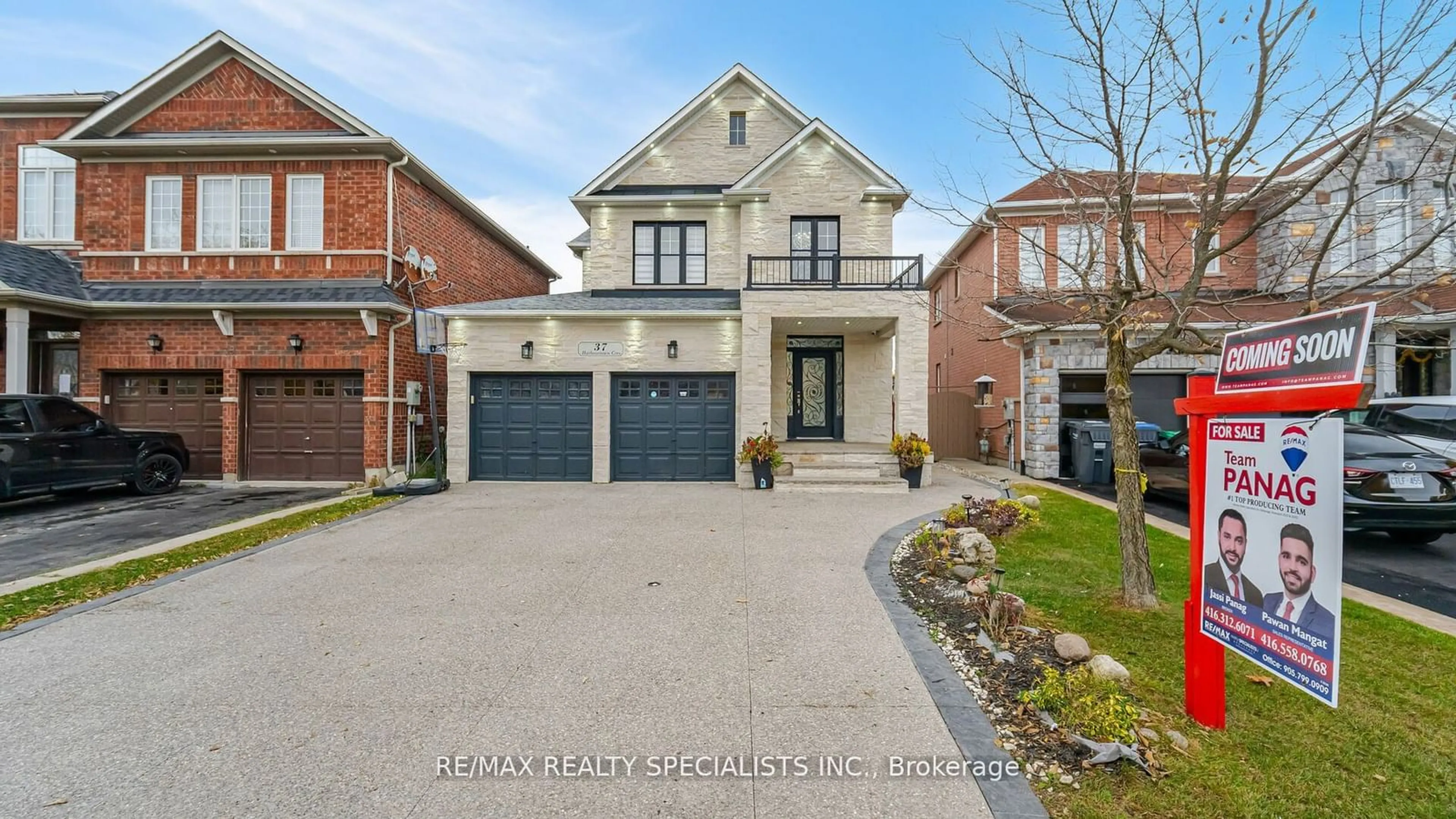 Home with brick exterior material for 37 Harbourtown Cres, Brampton Ontario L6V 4P6