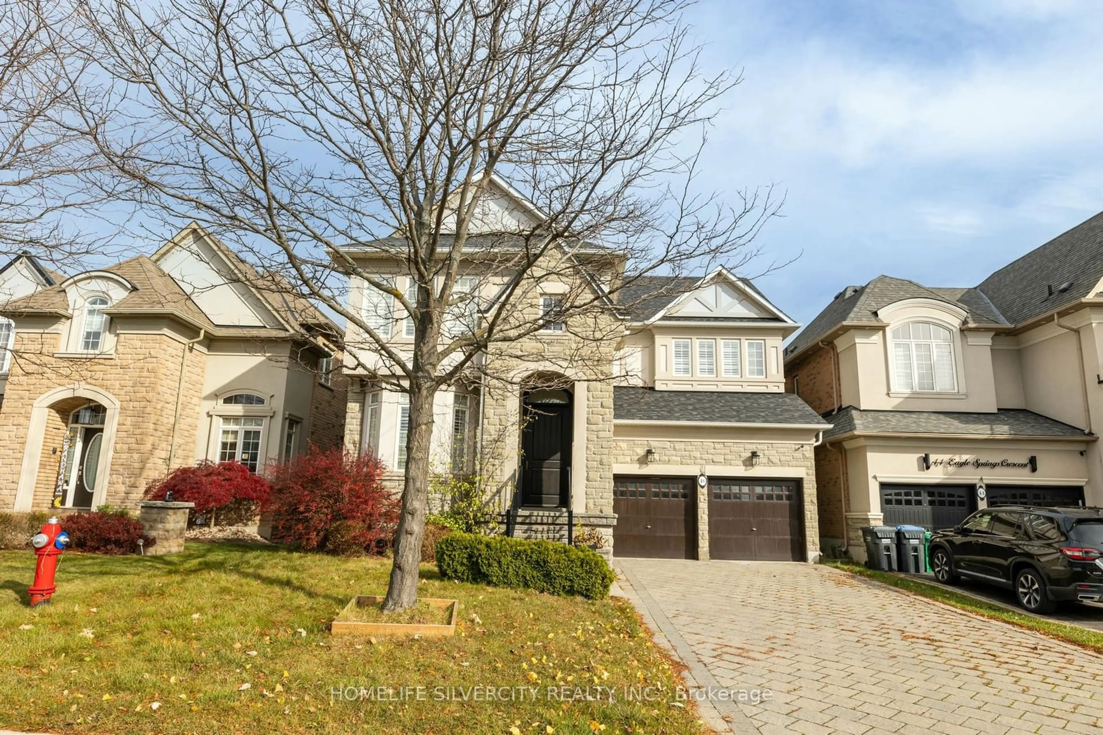 Frontside or backside of a home, the street view for 46 Eaglesprings Cres, Brampton Ontario L6P 2W2