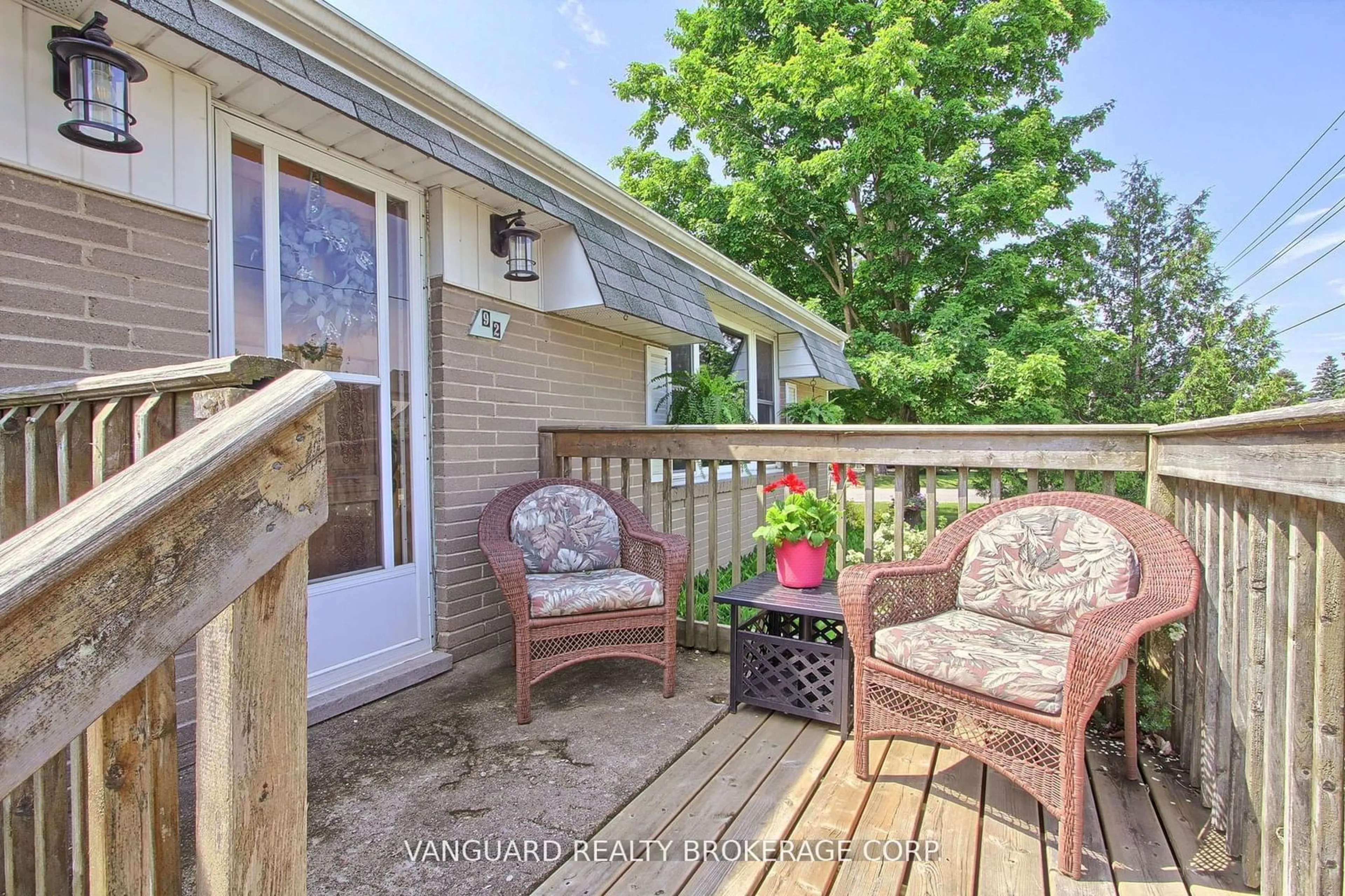 Patio, the fenced backyard for 92 Ellwood Dr, Caledon Ontario L7E 4W7