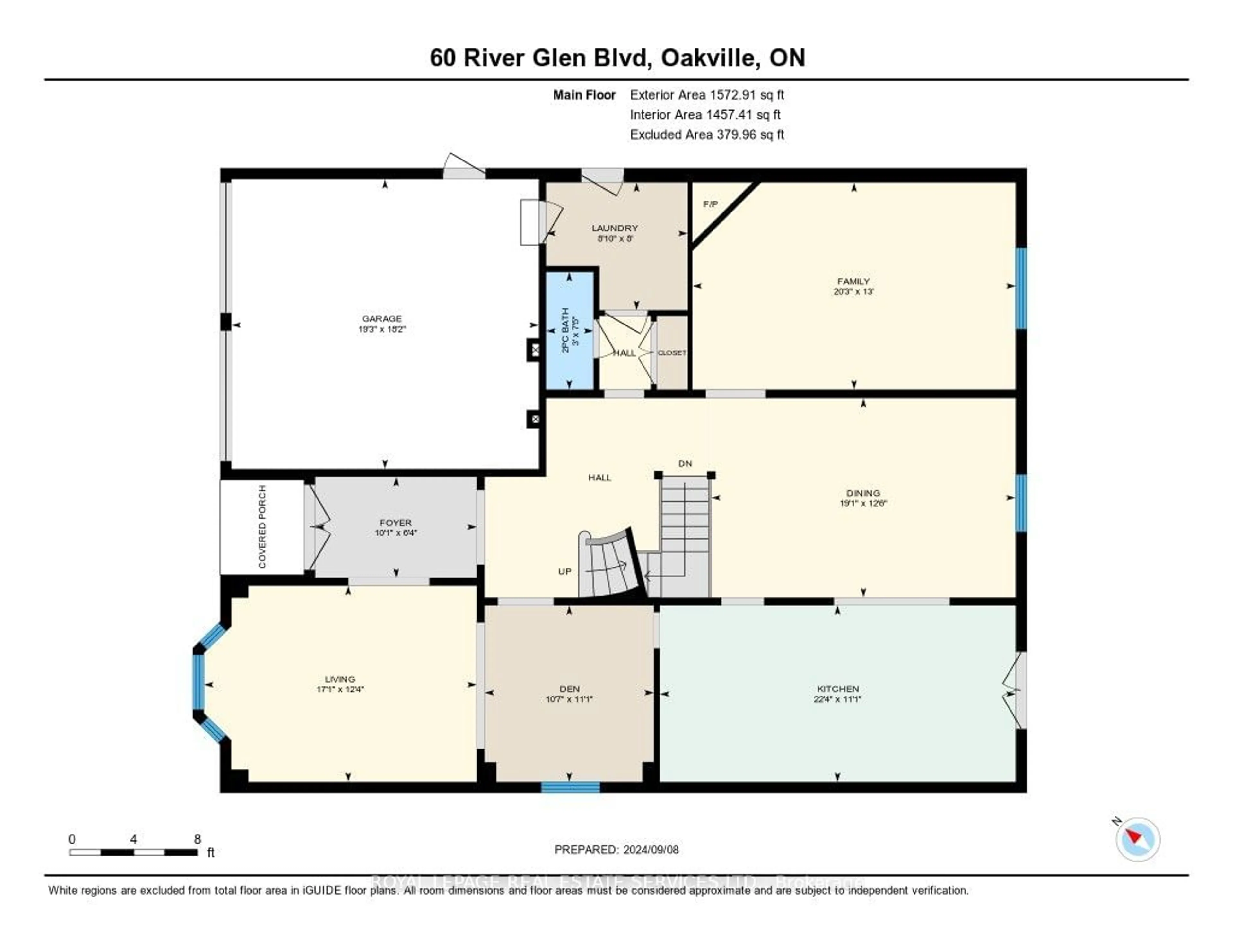 Floor plan for 60 River Glen Blvd, Oakville Ontario L6H 5Z6