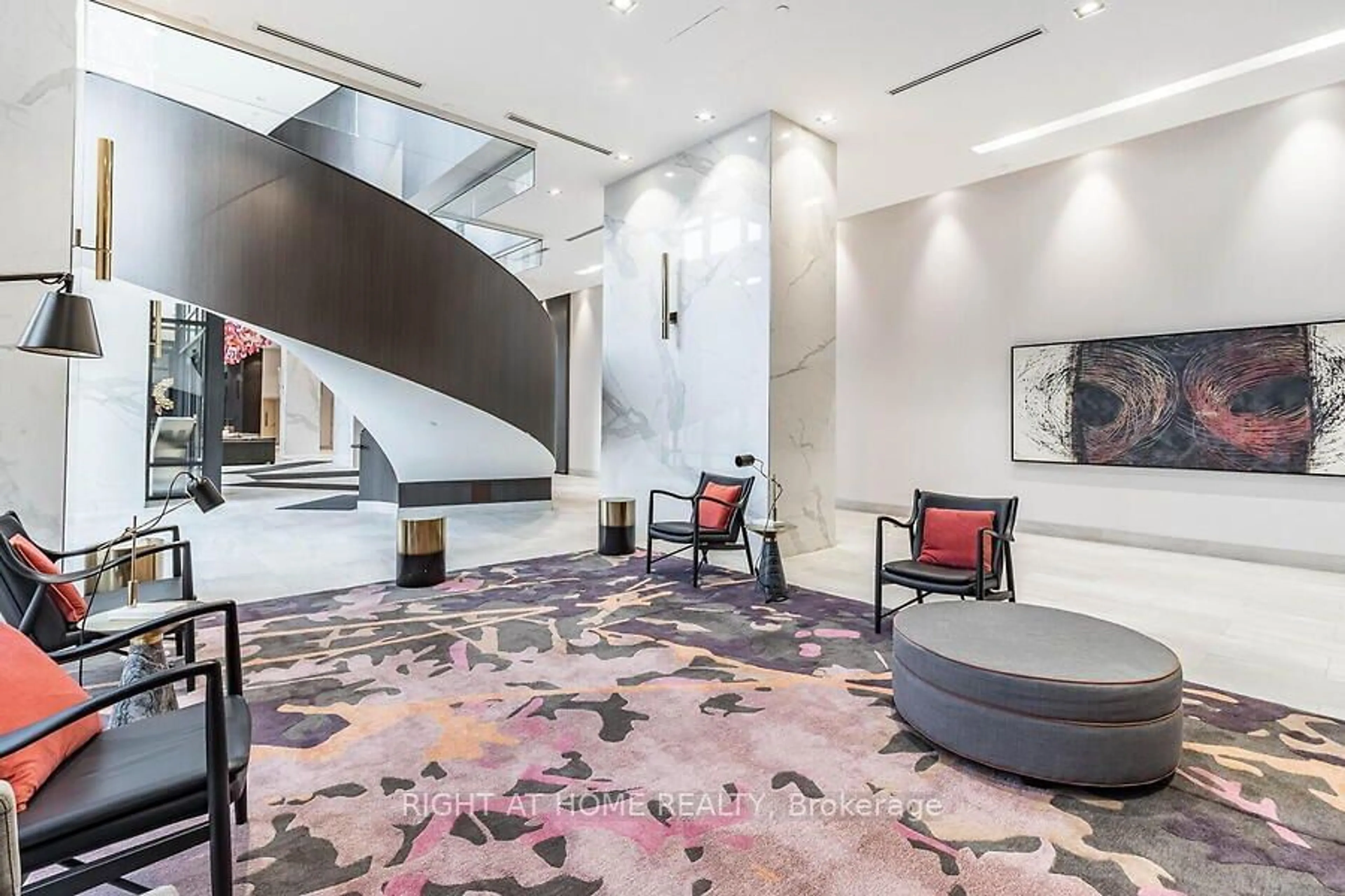 Indoor lobby, carpet floors for 7 Mabelle Ave #508, Toronto Ontario M9A 4X7