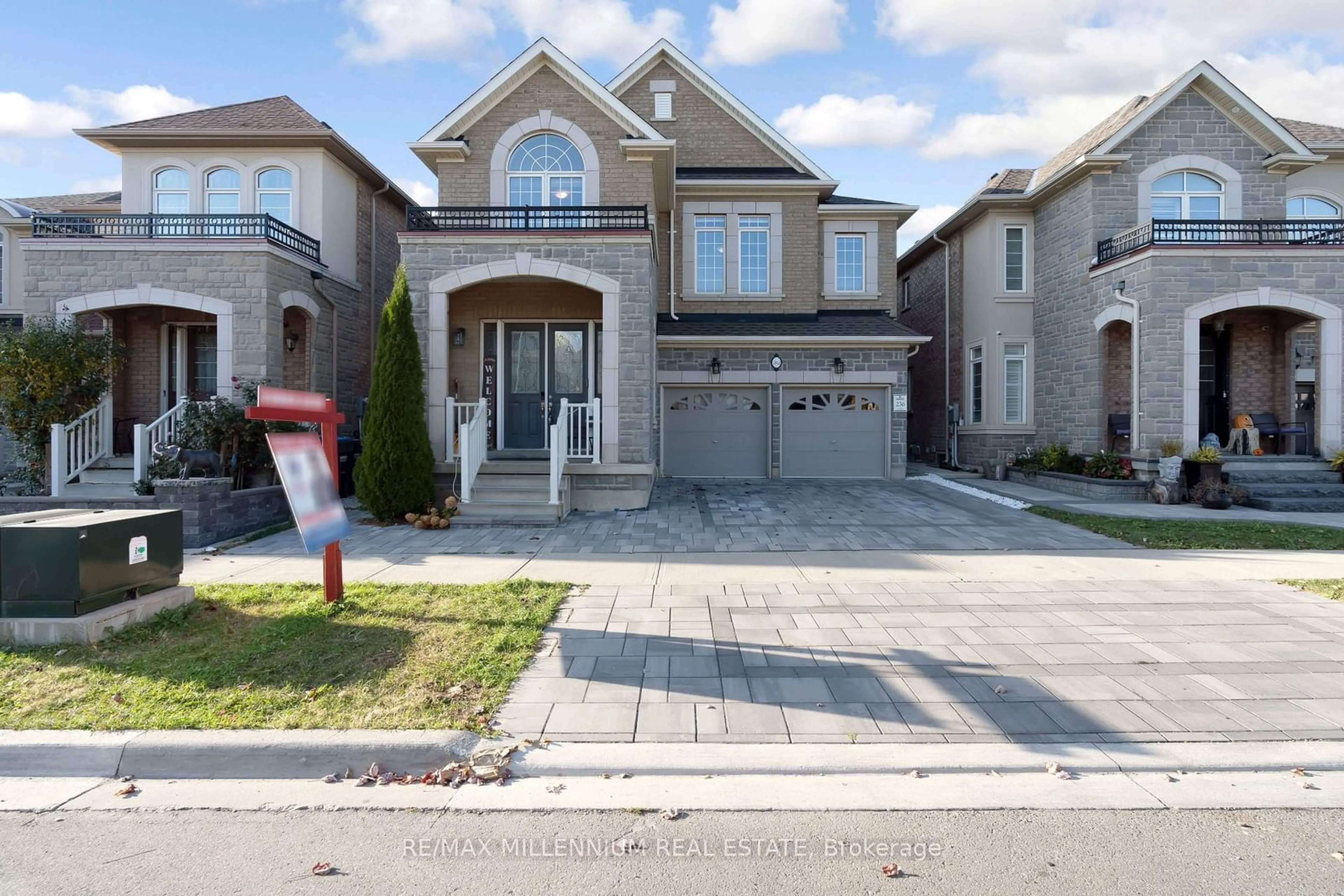 Frontside or backside of a home, the street view for 302 Buick Blvd, Brampton Ontario L7A 4L8