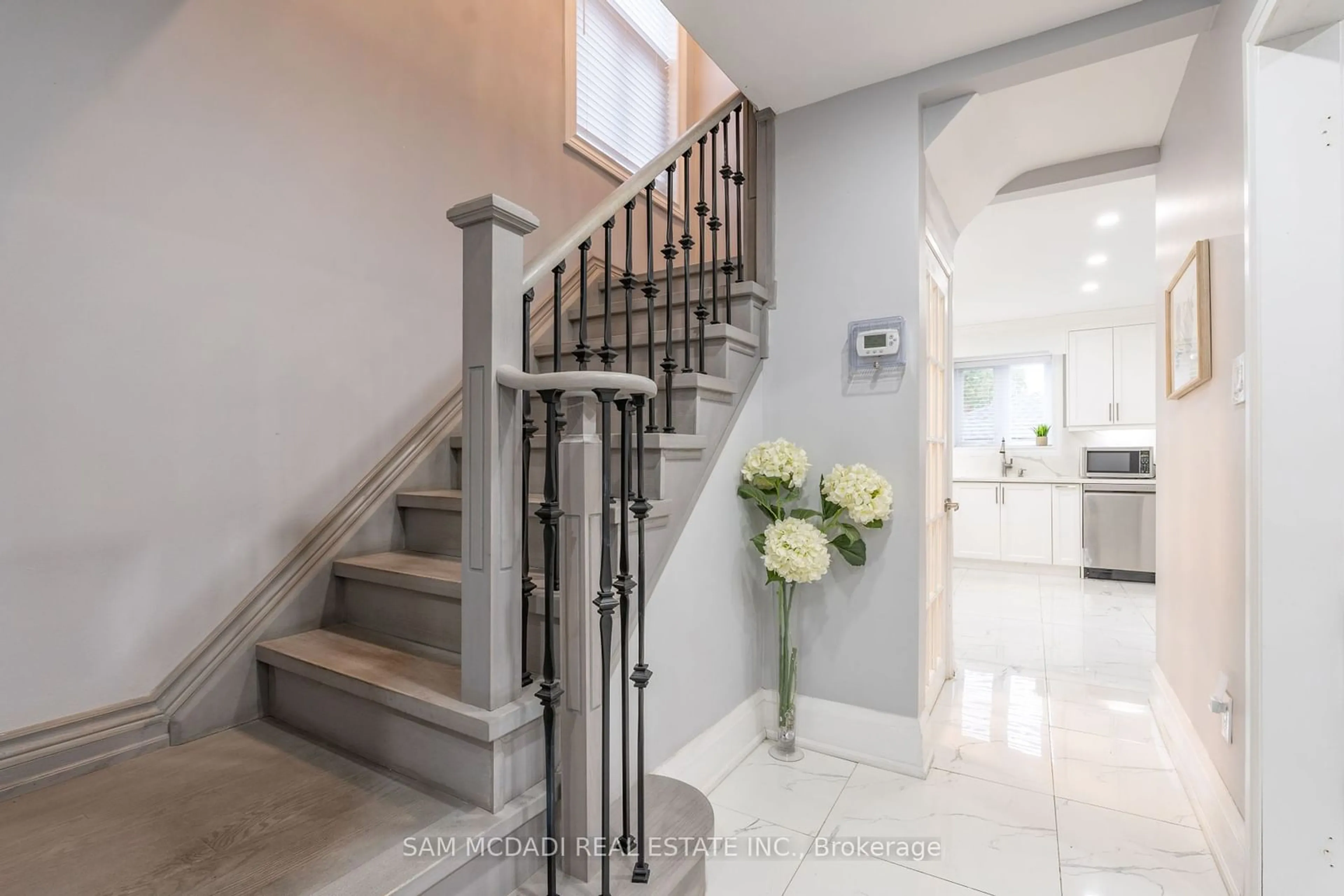 Indoor foyer, wood floors for 90A Bicknell Ave, Toronto Ontario M6M 4G7