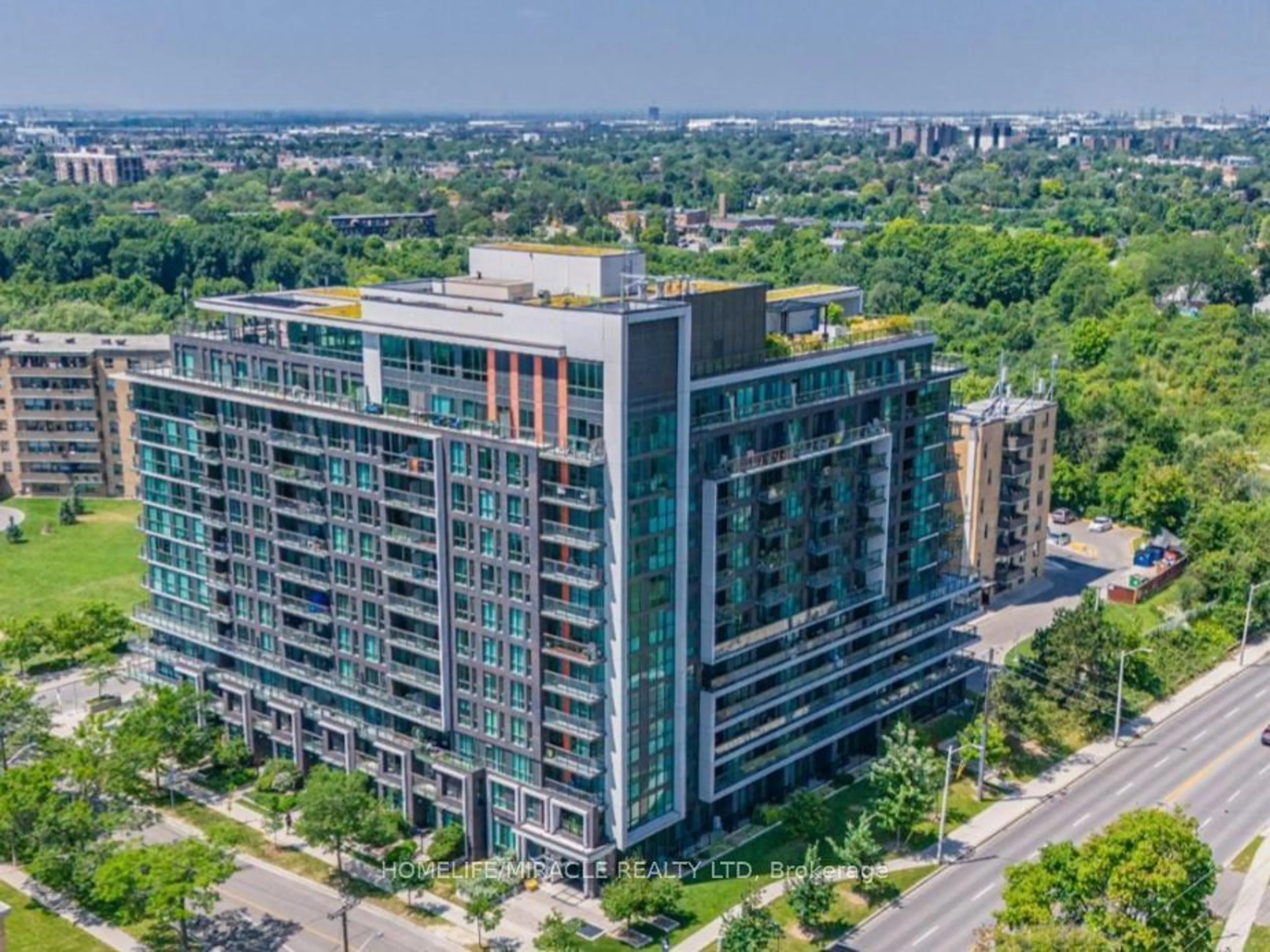 A pic from exterior of the house or condo, the front or back of building for 80 Esther Lorrie Dr #304, Toronto Ontario M9W 0C6