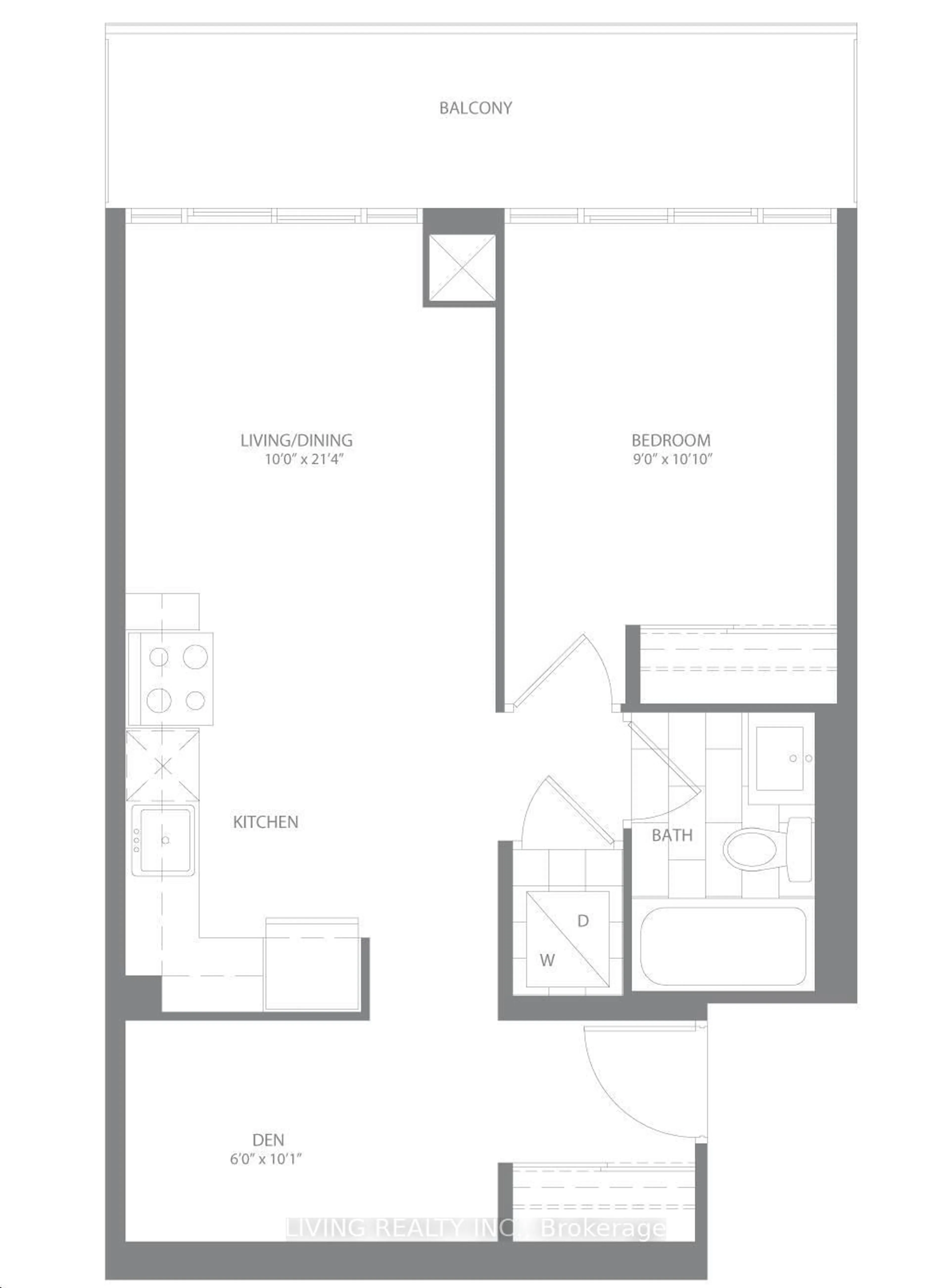 Floor plan for 20 Shore Breeze Dr #2606, Toronto Ontario M8V 0C7