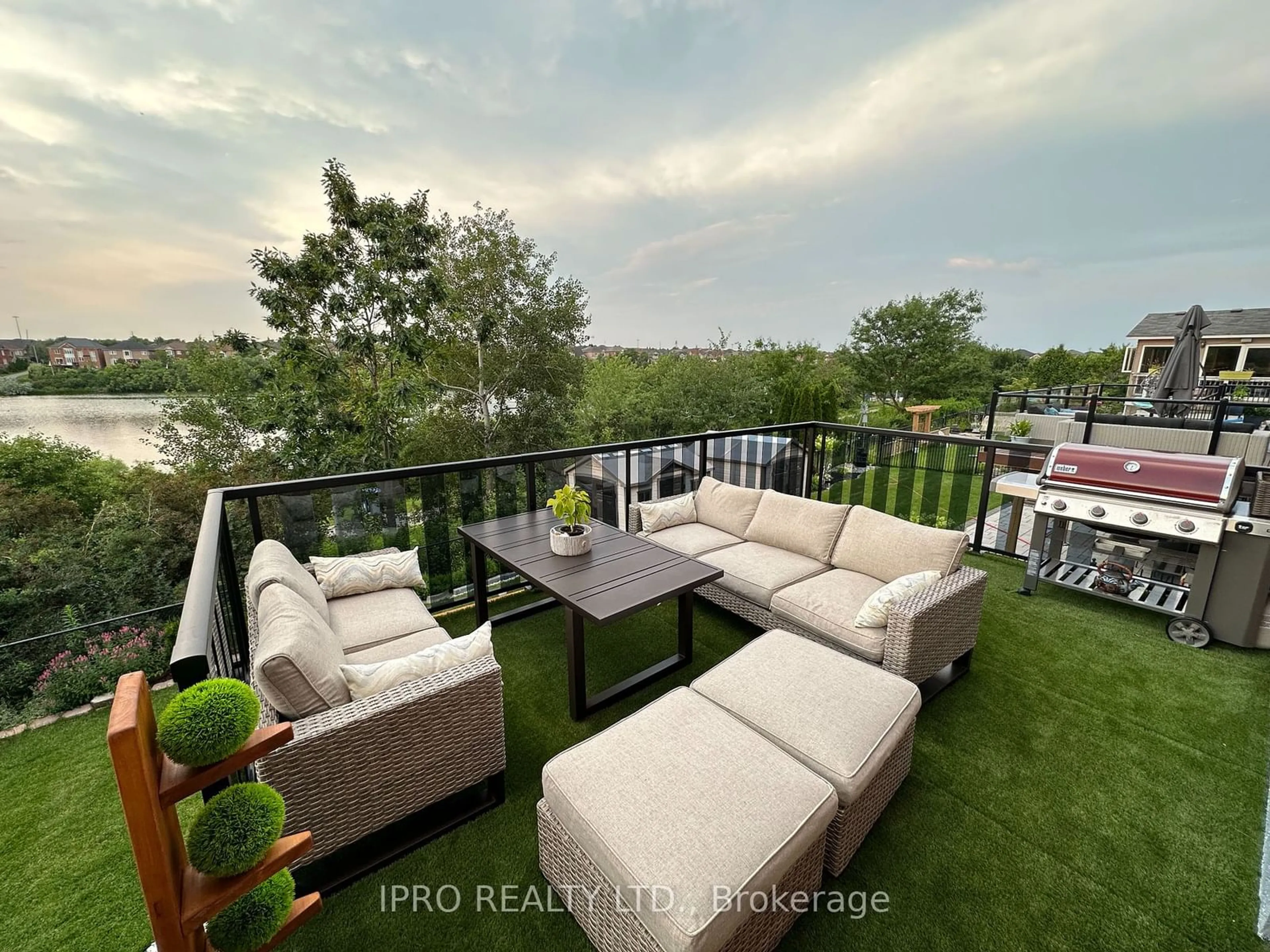 Patio, the fenced backyard for 55 Stoneylake Ave, Brampton Ontario L6V 4R2