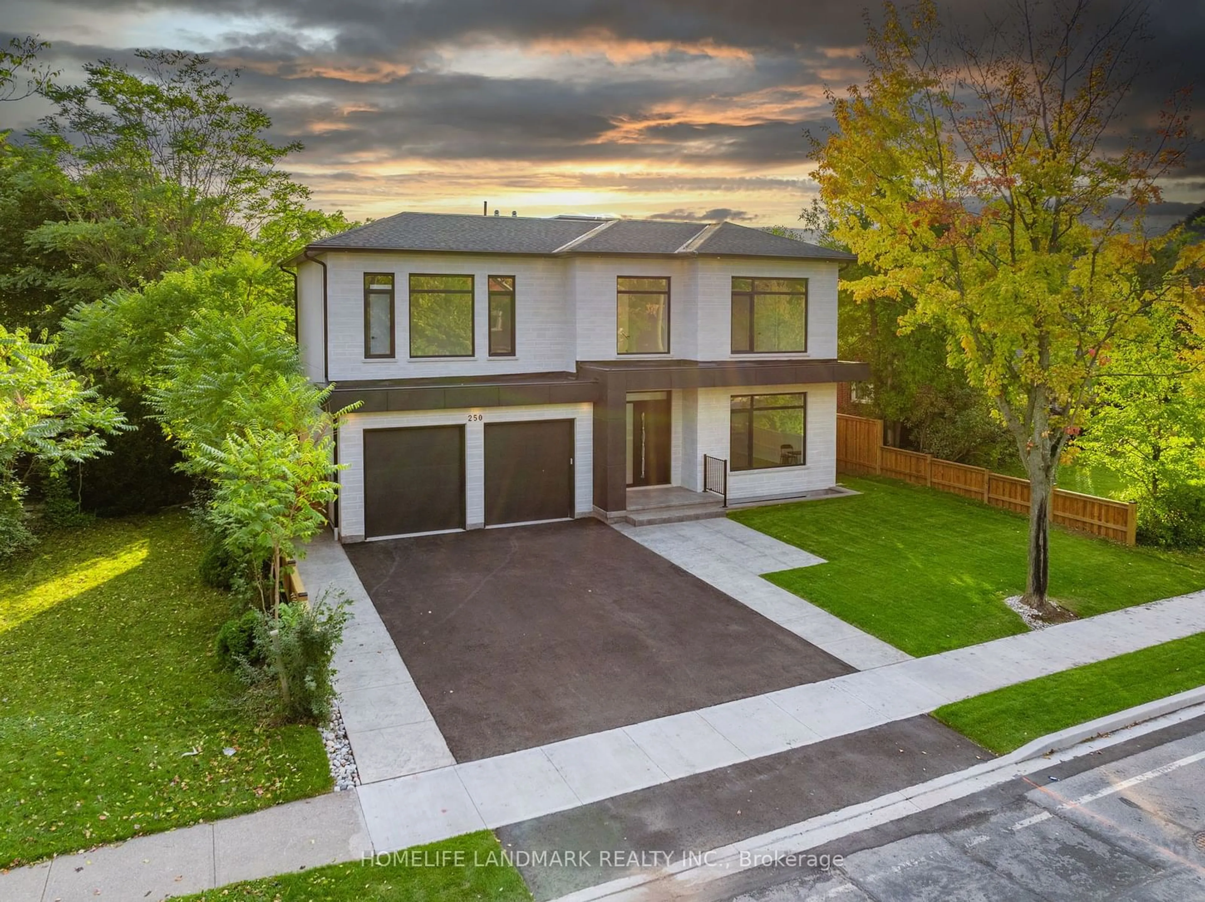 Frontside or backside of a home, the street view for 250 Jones St, Oakville Ontario L6L 3G4