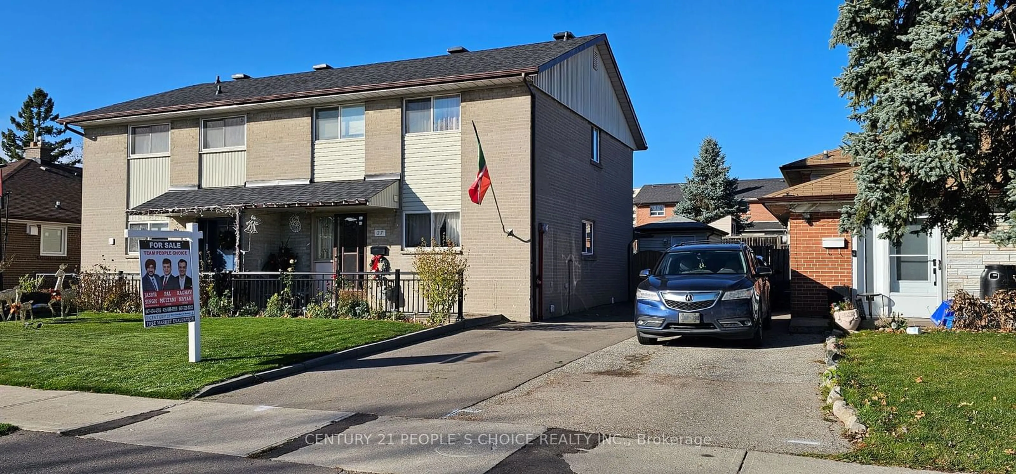 A pic from exterior of the house or condo, the street view for 27 Felan Cres, Toronto Ontario M9V 3A2