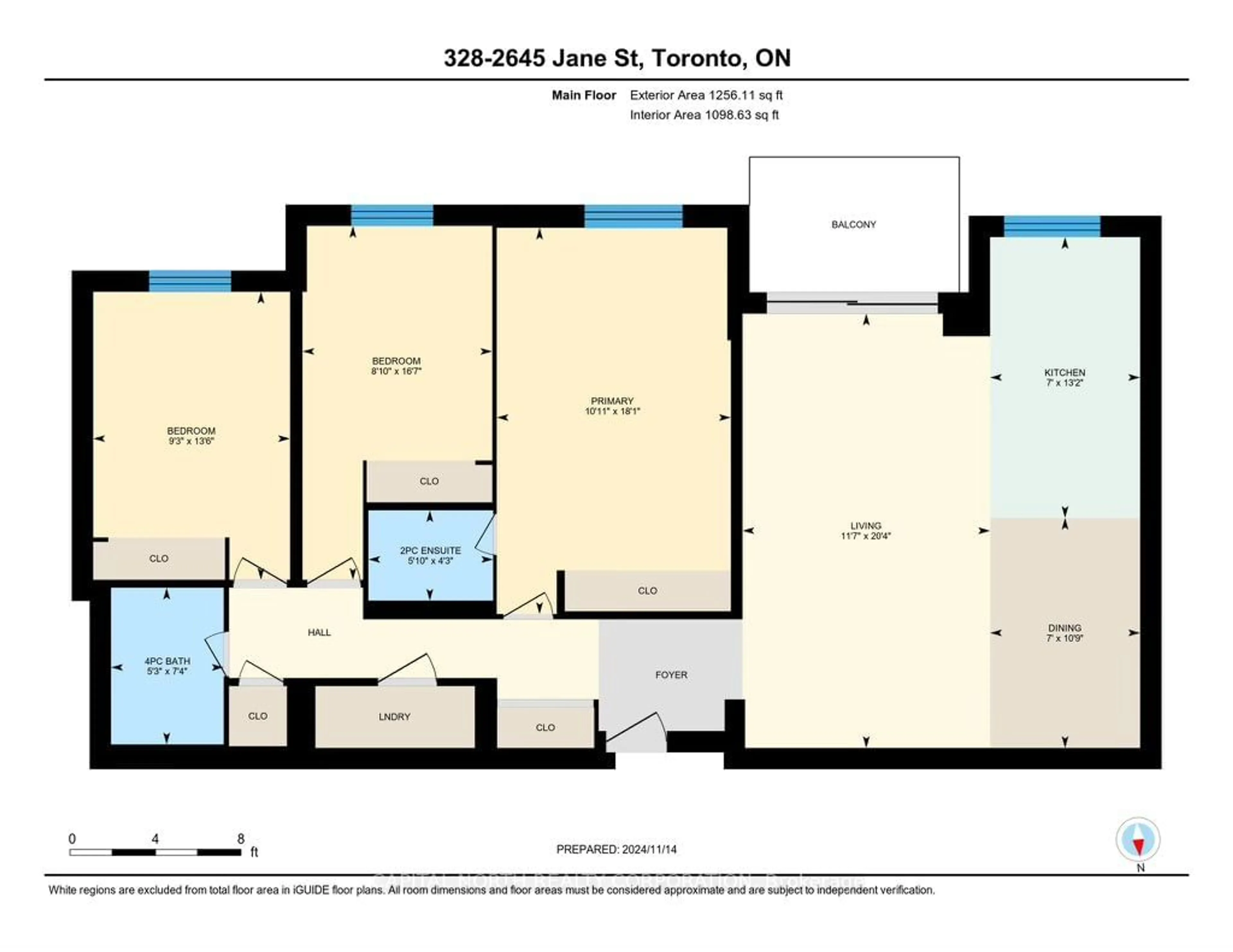 Floor plan for 2645 Jane St #328, Toronto Ontario M3L 2J3