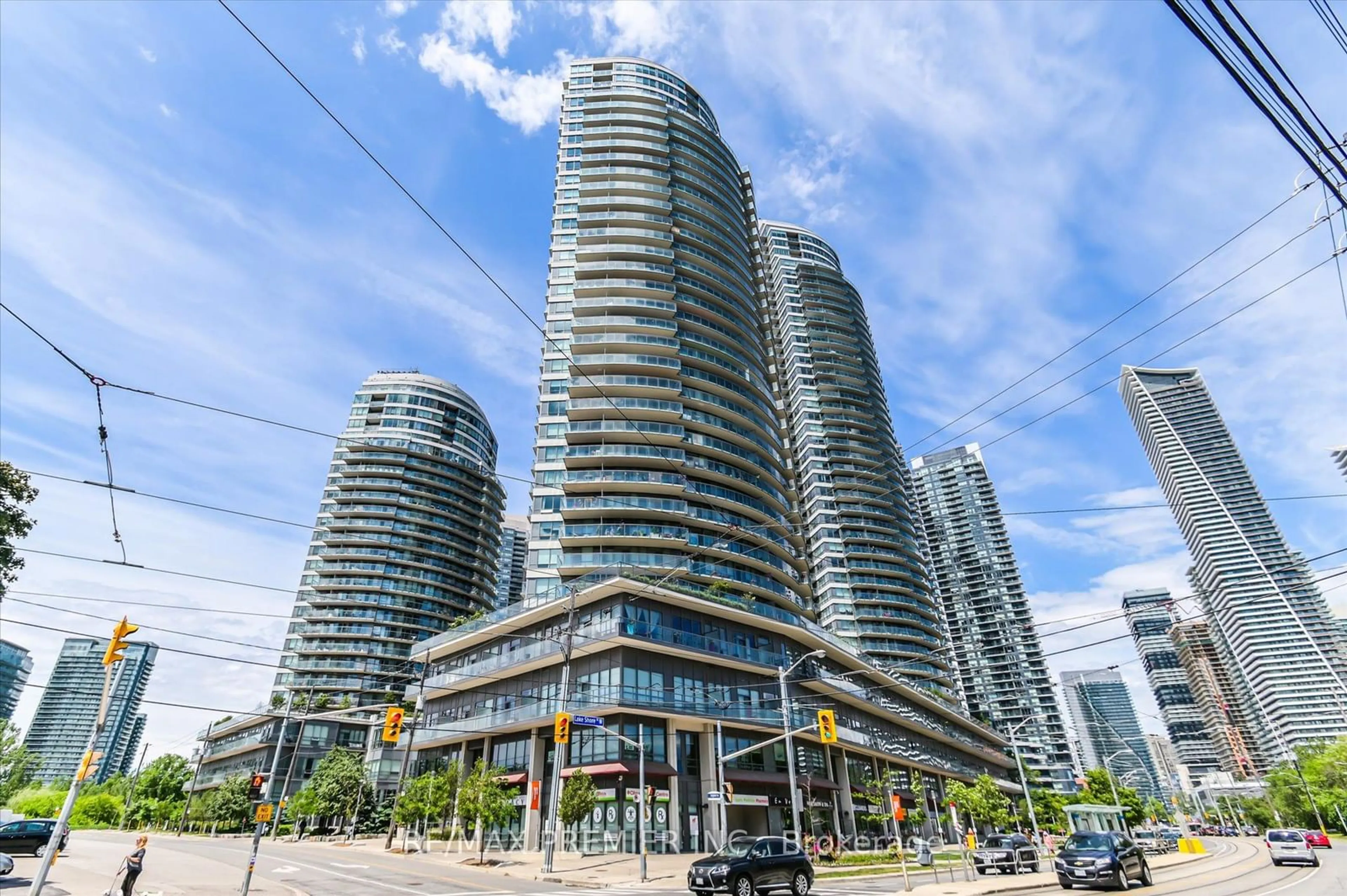 A pic from exterior of the house or condo, the street view for 2240 Lakeshore Blvd #405, Toronto Ontario M8V 1A5