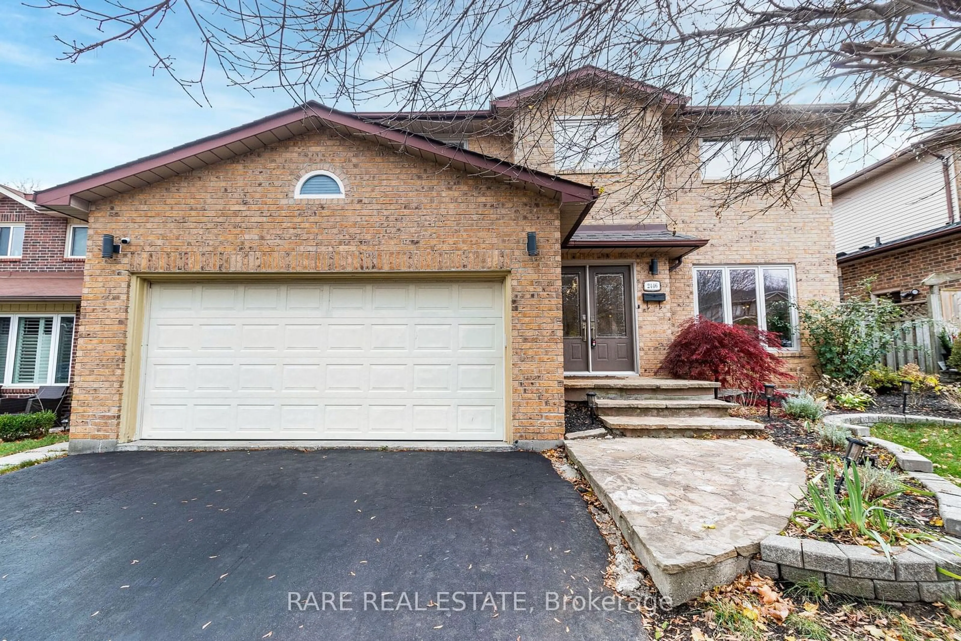 A pic from exterior of the house or condo, the street view for 2446 Overton Dr, Burlington Ontario L7P 4B5