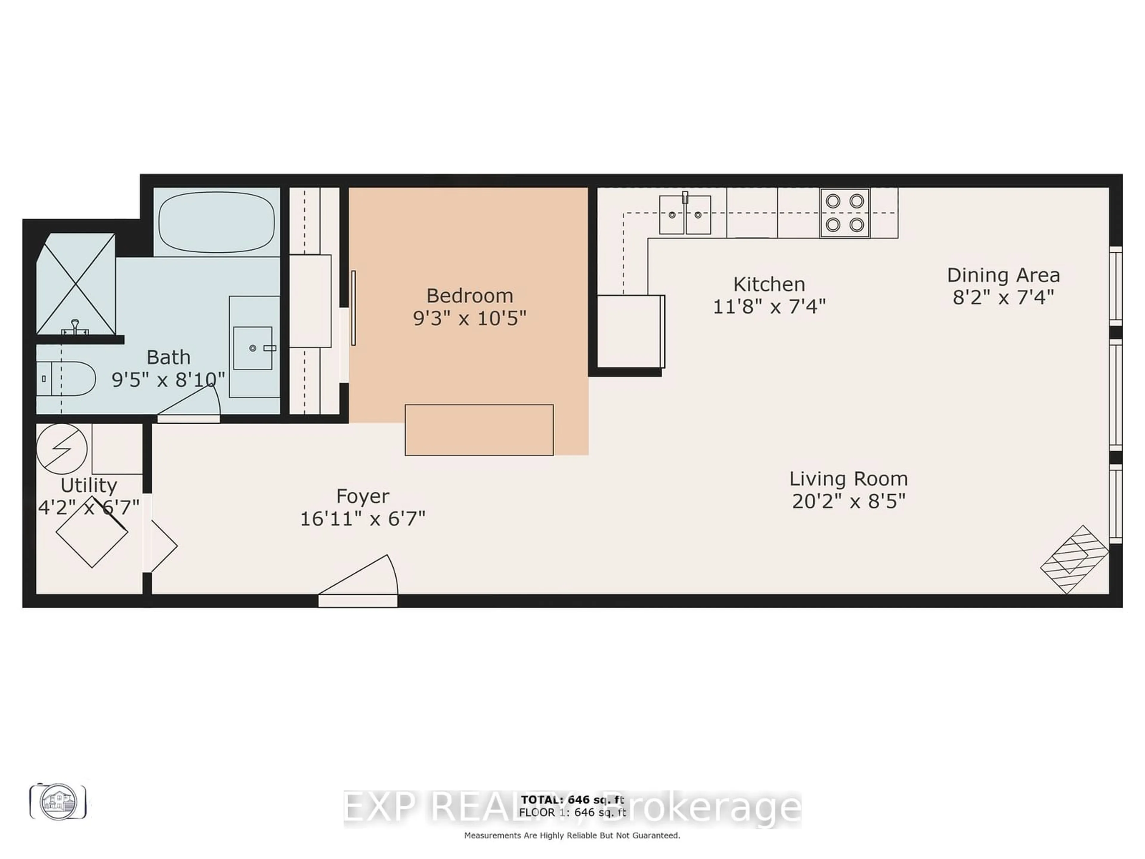 Floor plan for 371 Wallace Ave #2, Toronto Ontario M6P 3N8