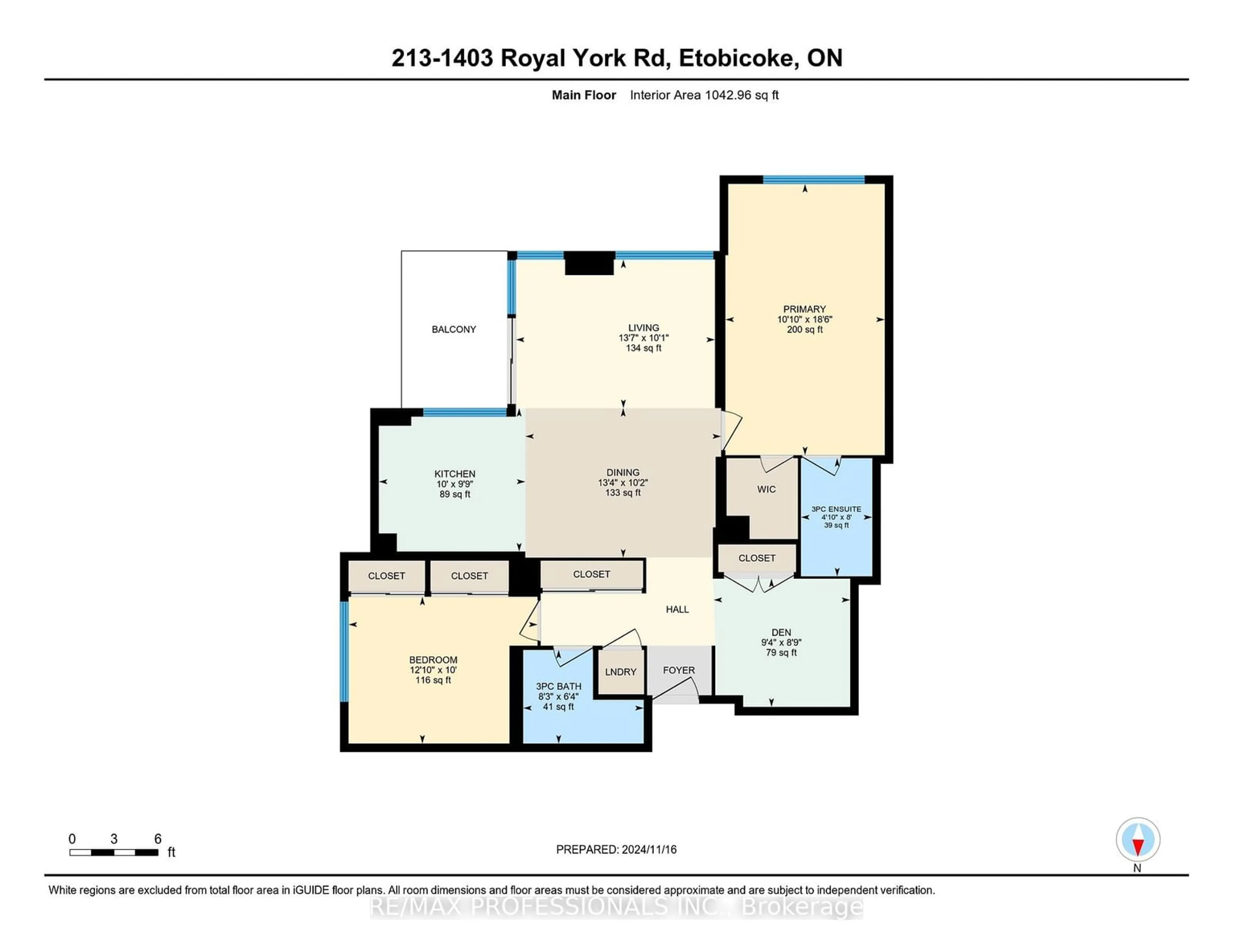 Floor plan for 1403 Royal York Rd #213, Toronto Ontario M9P 0A1