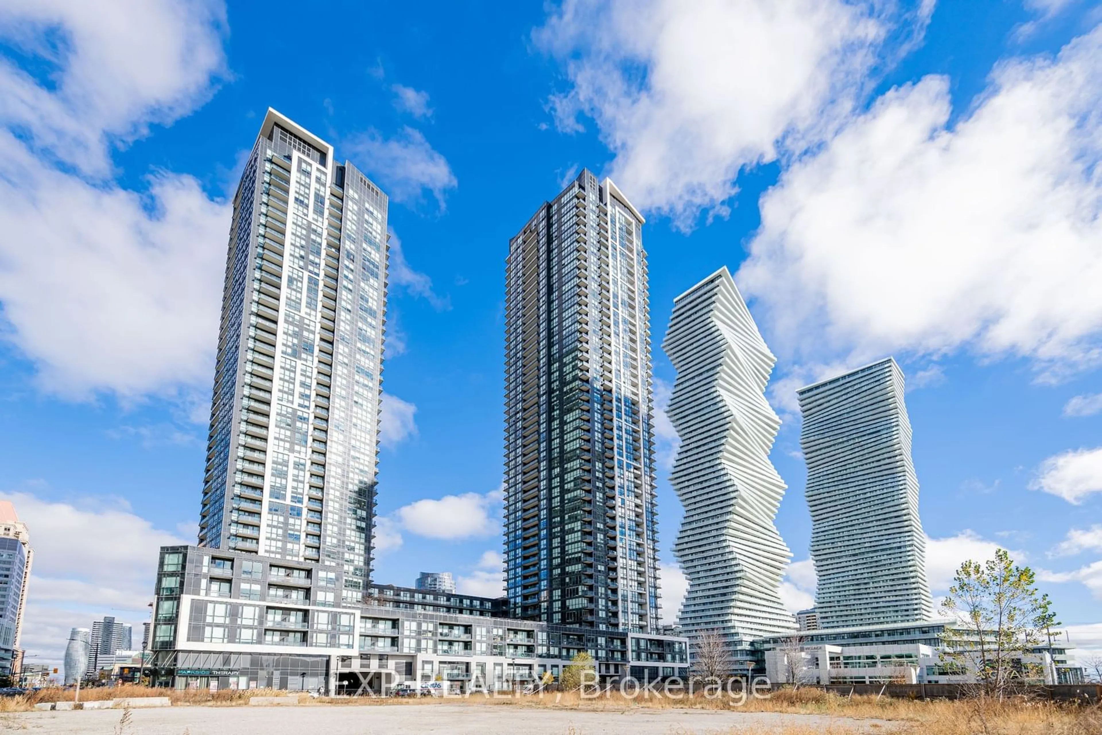 A pic from exterior of the house or condo, the view of city buildings for 4011 Brickstone Mews #2106, Mississauga Ontario L5B 0G3