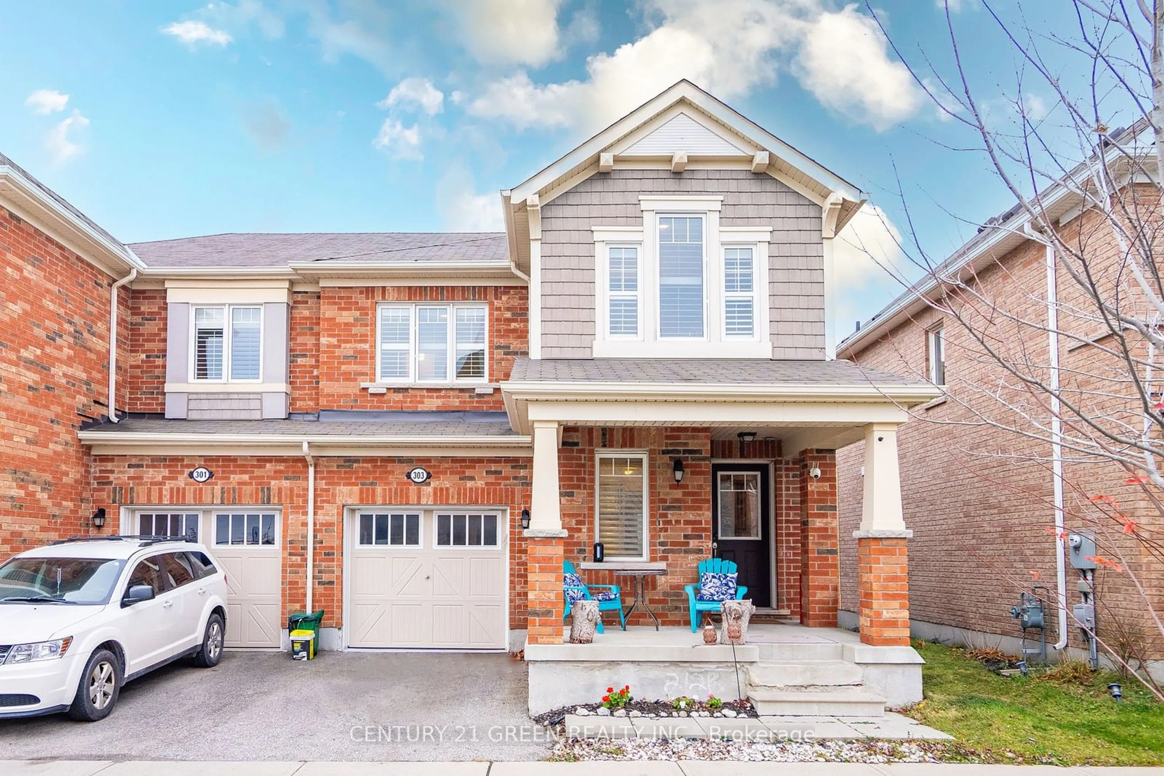 Home with brick exterior material for 303 Yates Dr, Milton Ontario L9T 2W3