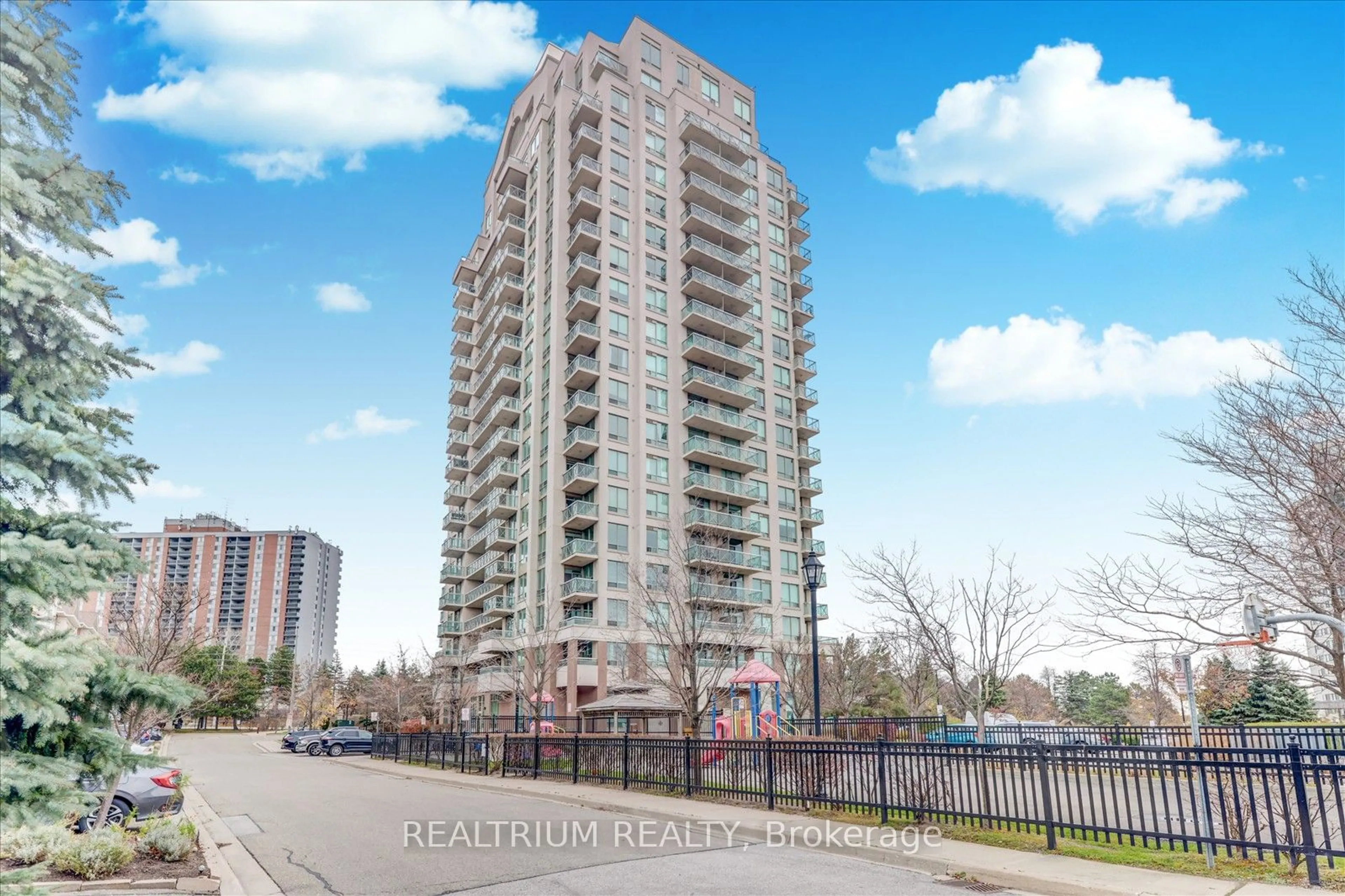 A pic from exterior of the house or condo, the front or back of building for 1359 Rathburn Rd #1612, Mississauga Ontario L4W 5P7