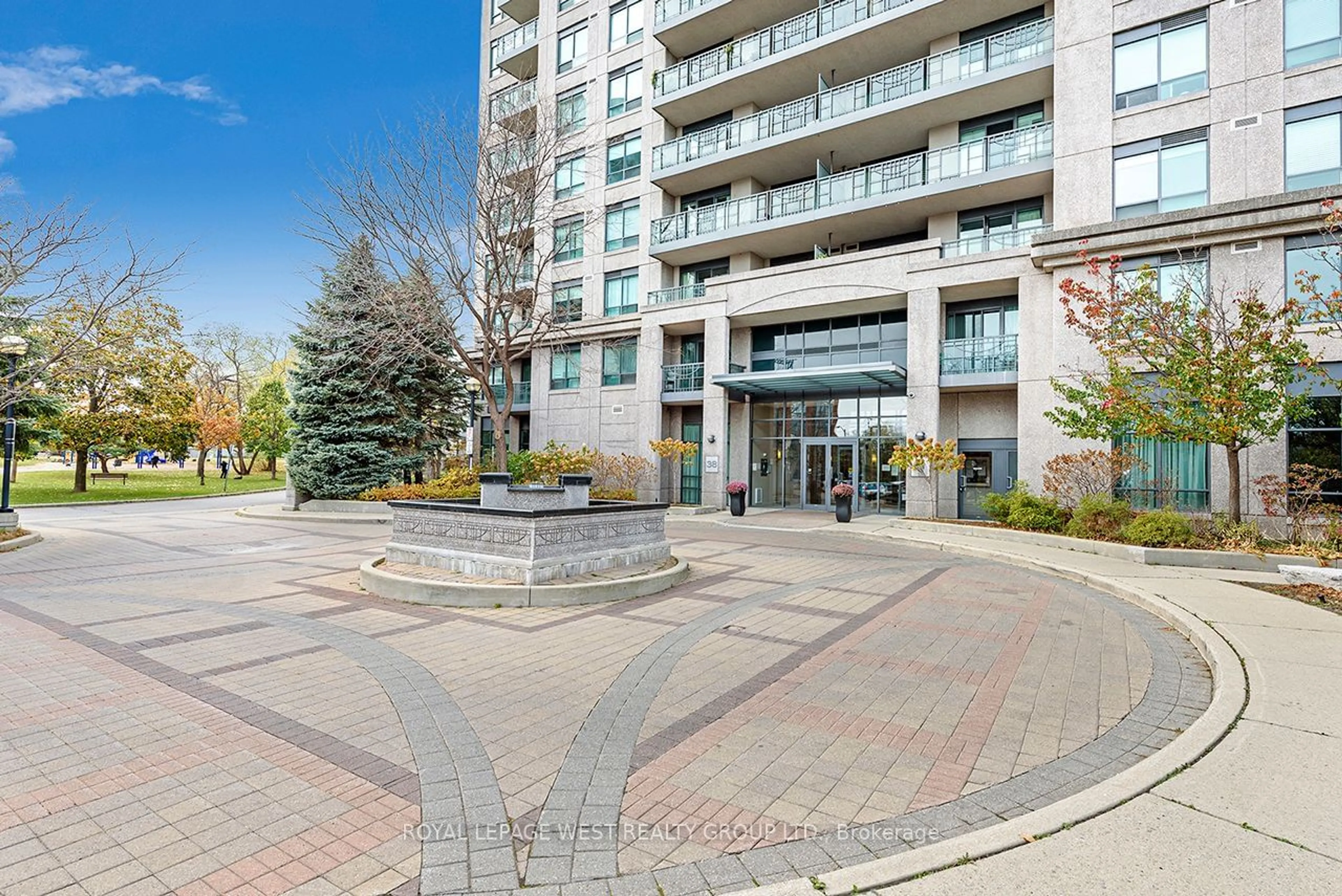 A pic from exterior of the house or condo, the street view for 38 Fontenay Crt #708, Toronto Ontario M9A 5H5