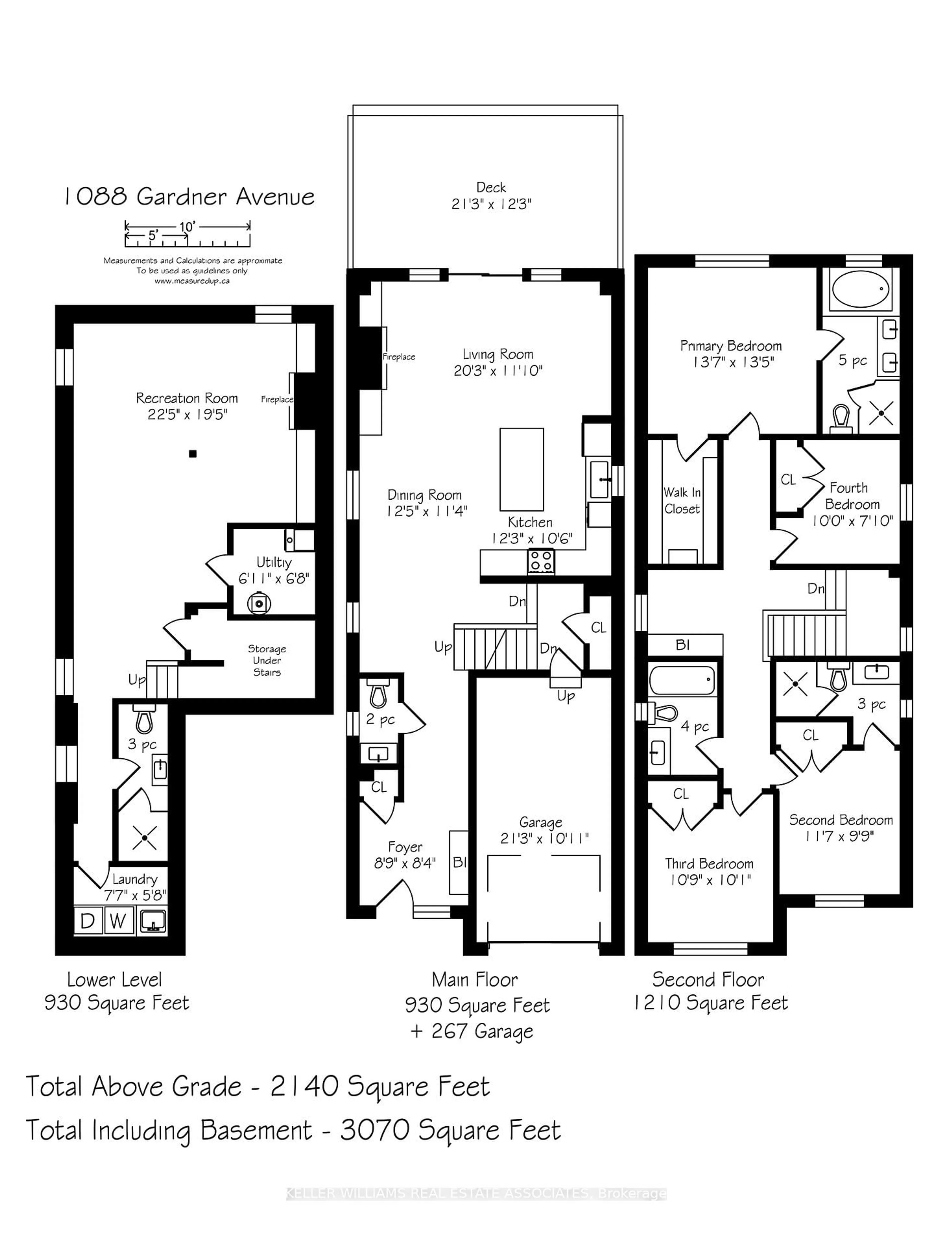 Floor plan for 1088 Gardner Ave, Mississauga Ontario L5E 1B7