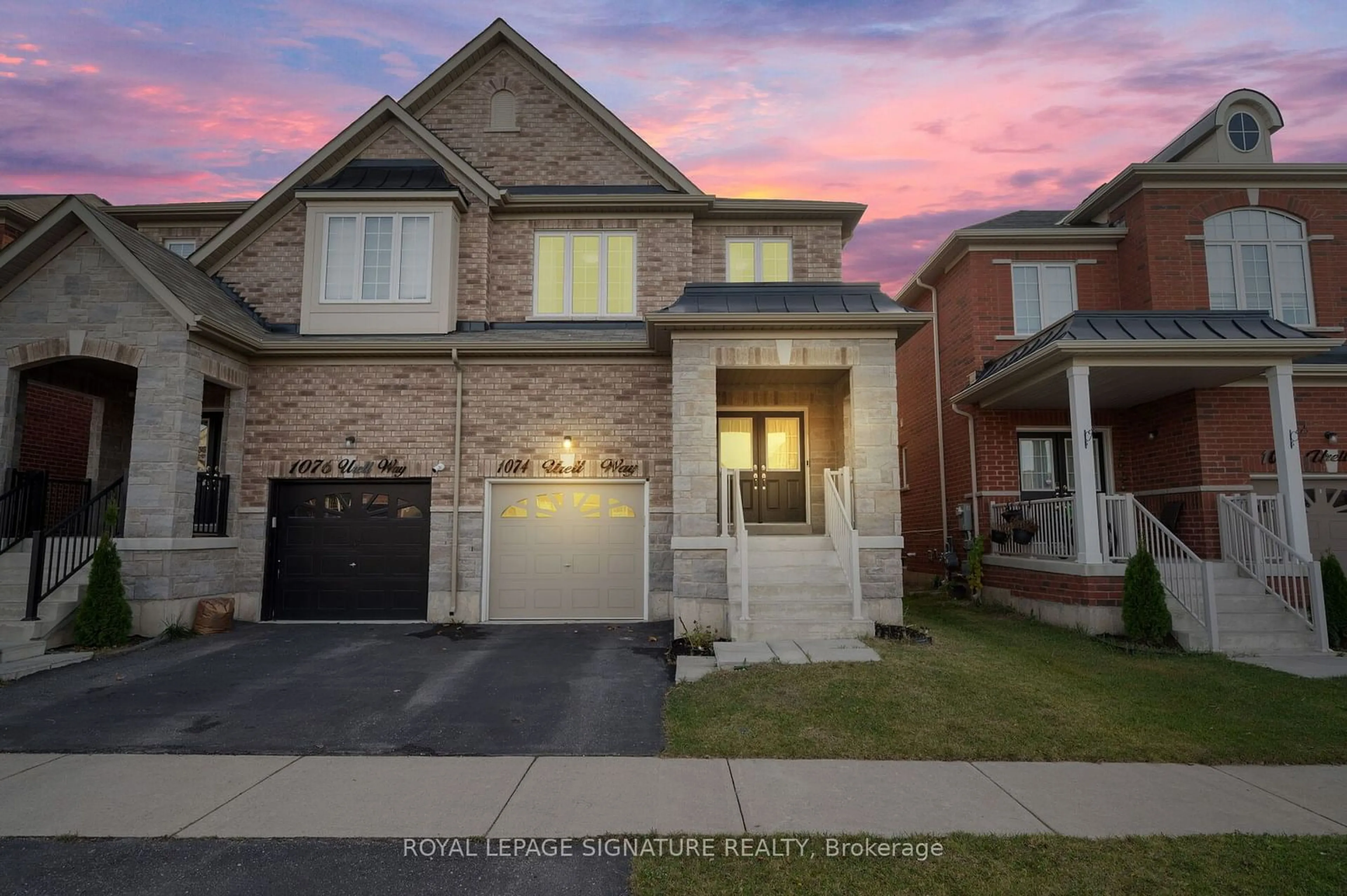 Home with brick exterior material for 1074 Urell Way, Milton Ontario L9T 8V8