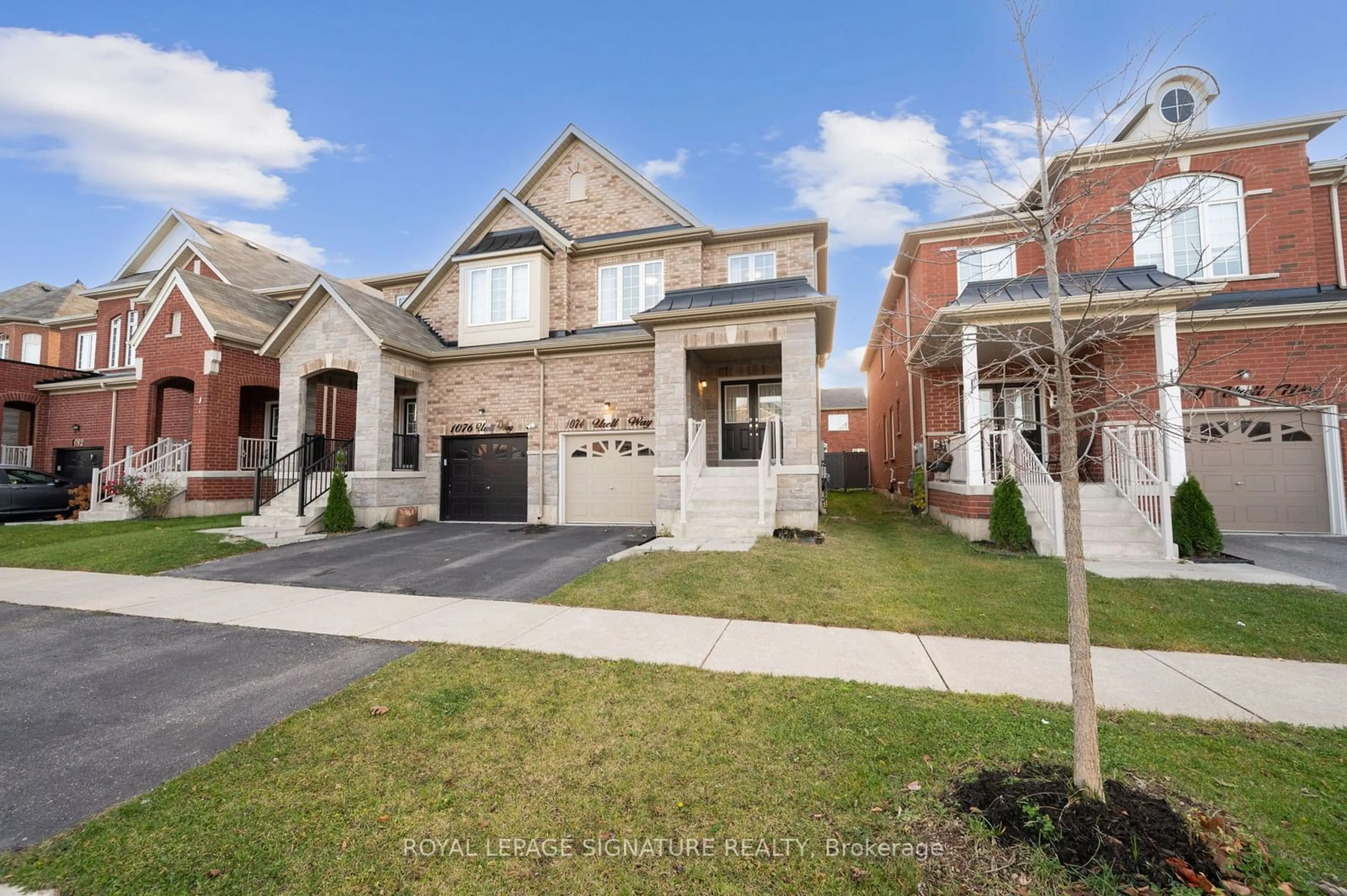 Frontside or backside of a home, the street view for 1074 Urell Way, Milton Ontario L9T 8V8