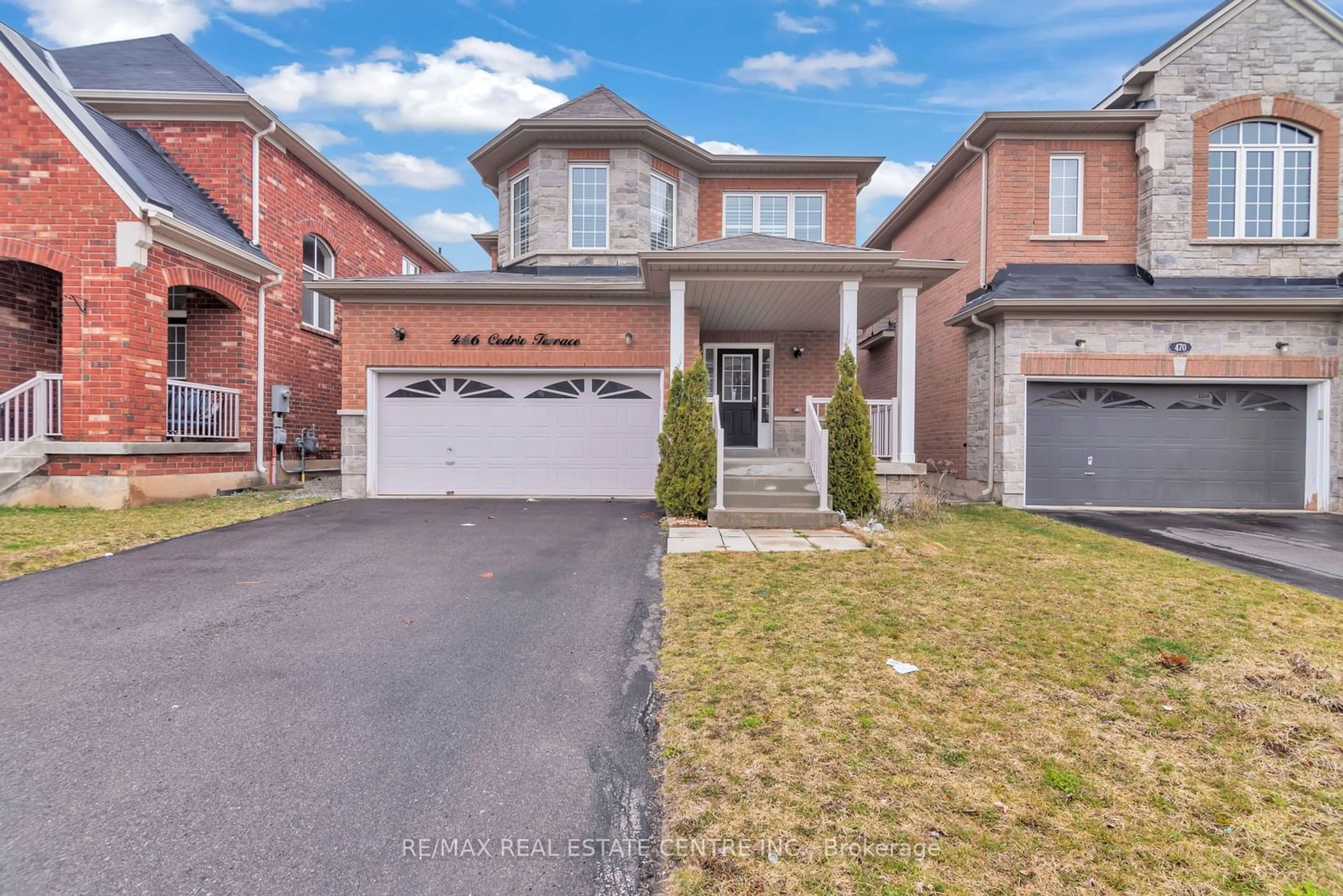 Frontside or backside of a home, the street view for 466 Cedric Terr, Milton Ontario L9T 8P8