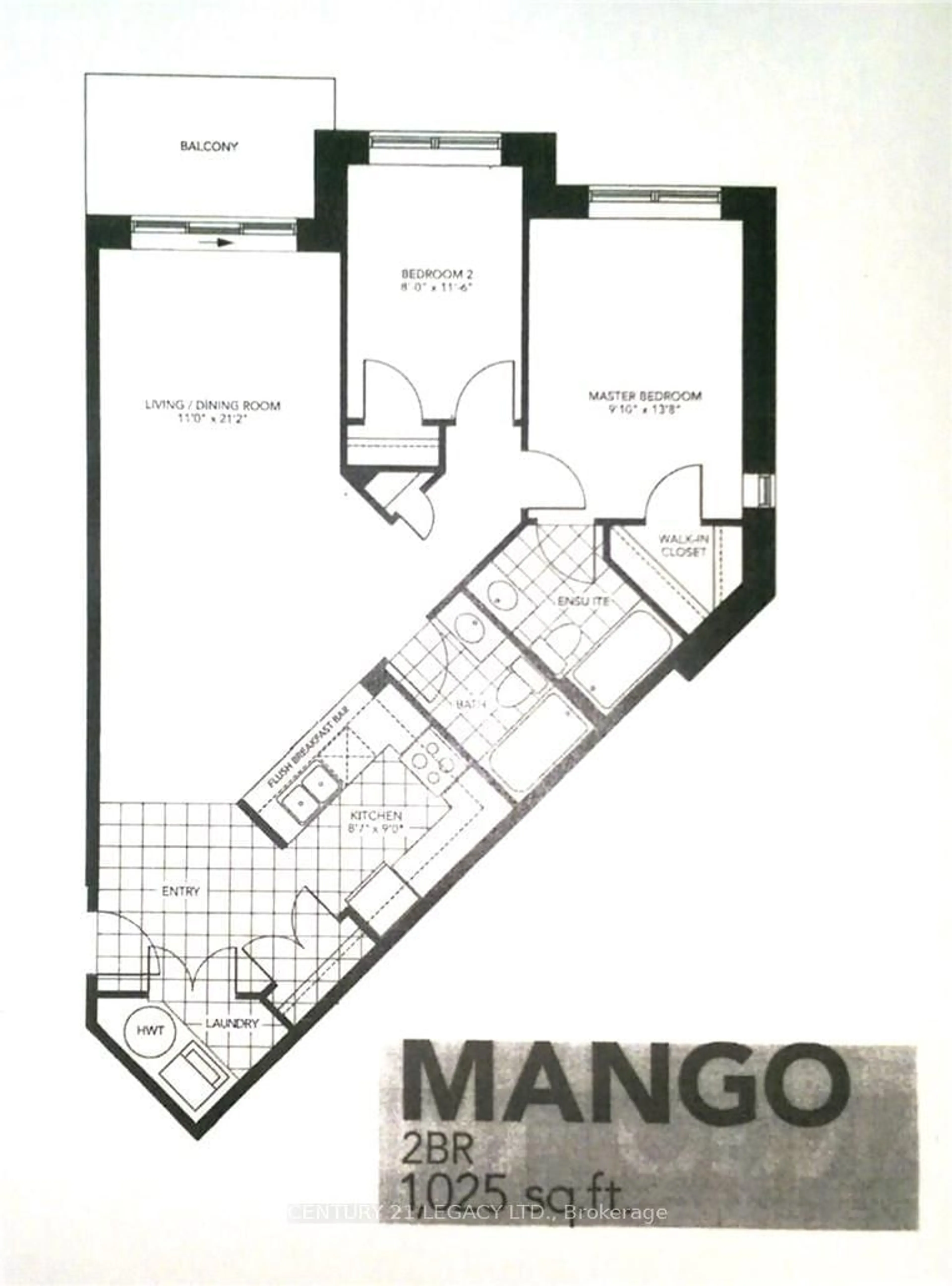 Floor plan for 383 Main St #424, Milton Ontario L9T 8K8