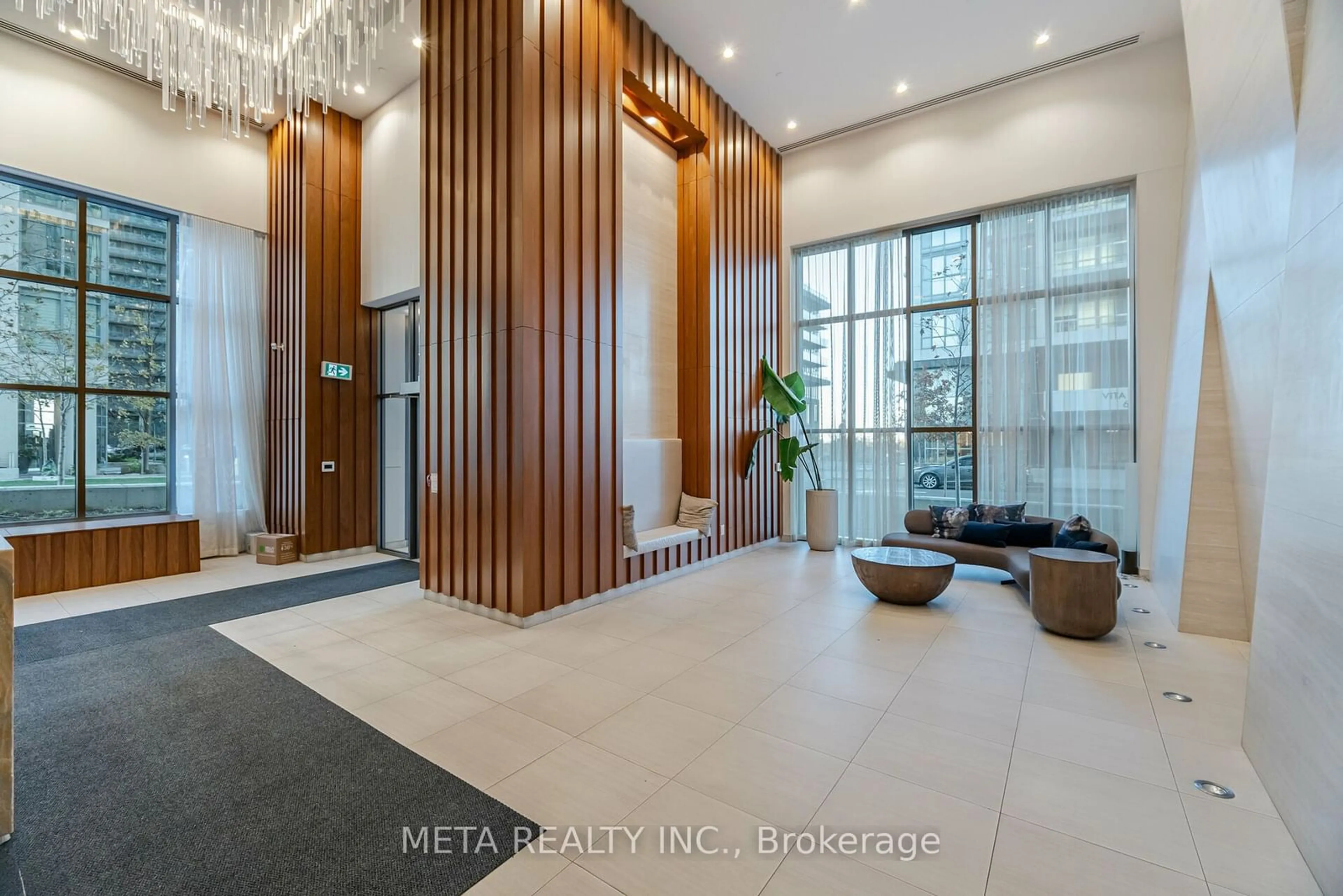 Indoor lobby, wood floors for 70 Annie Craig Dr #4403, Toronto Ontario M8V 0G2