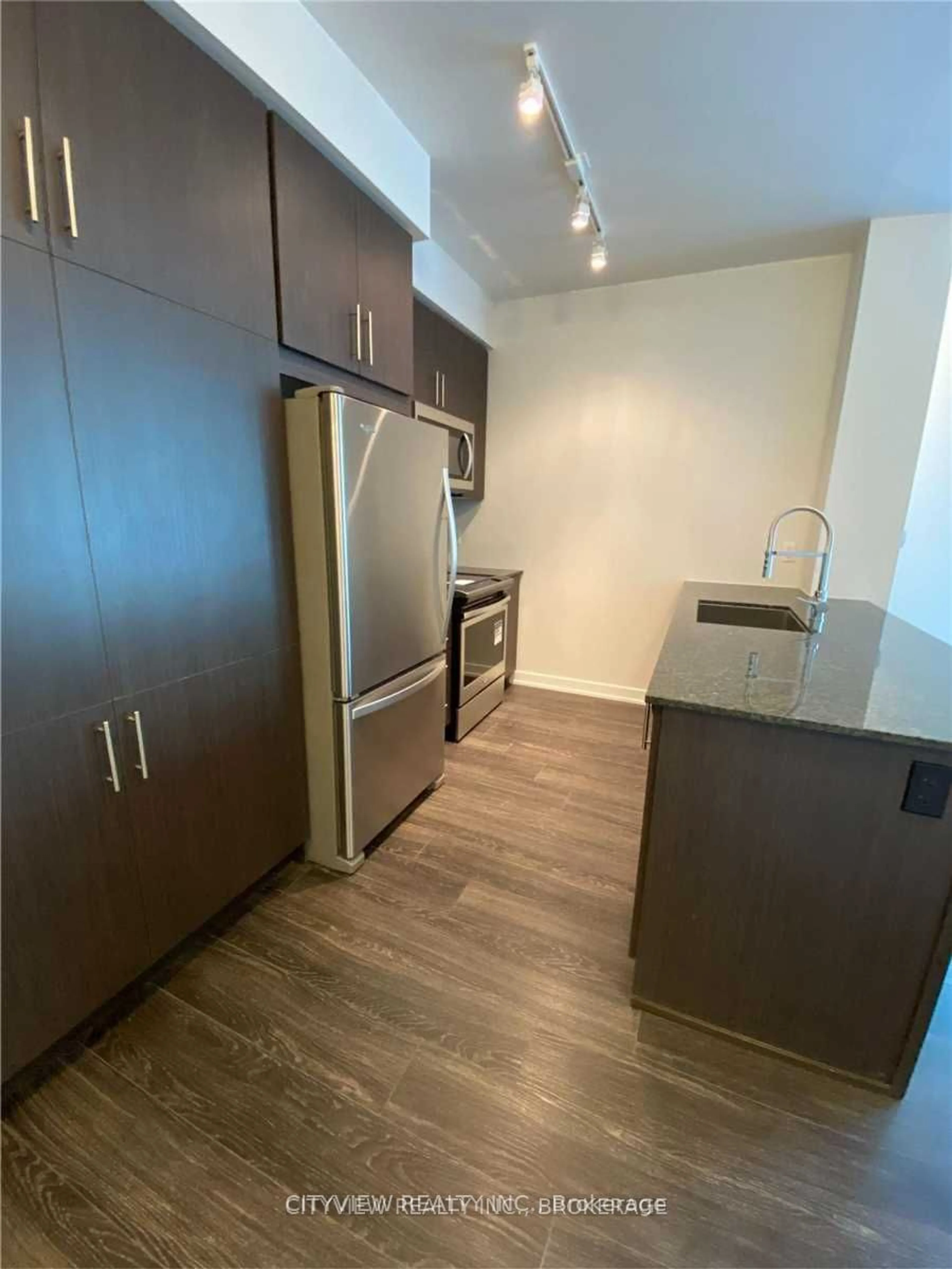 Standard kitchen, wood floors for 4055 Parkside Village Dr #508, Mississauga Ontario L5B 0K8