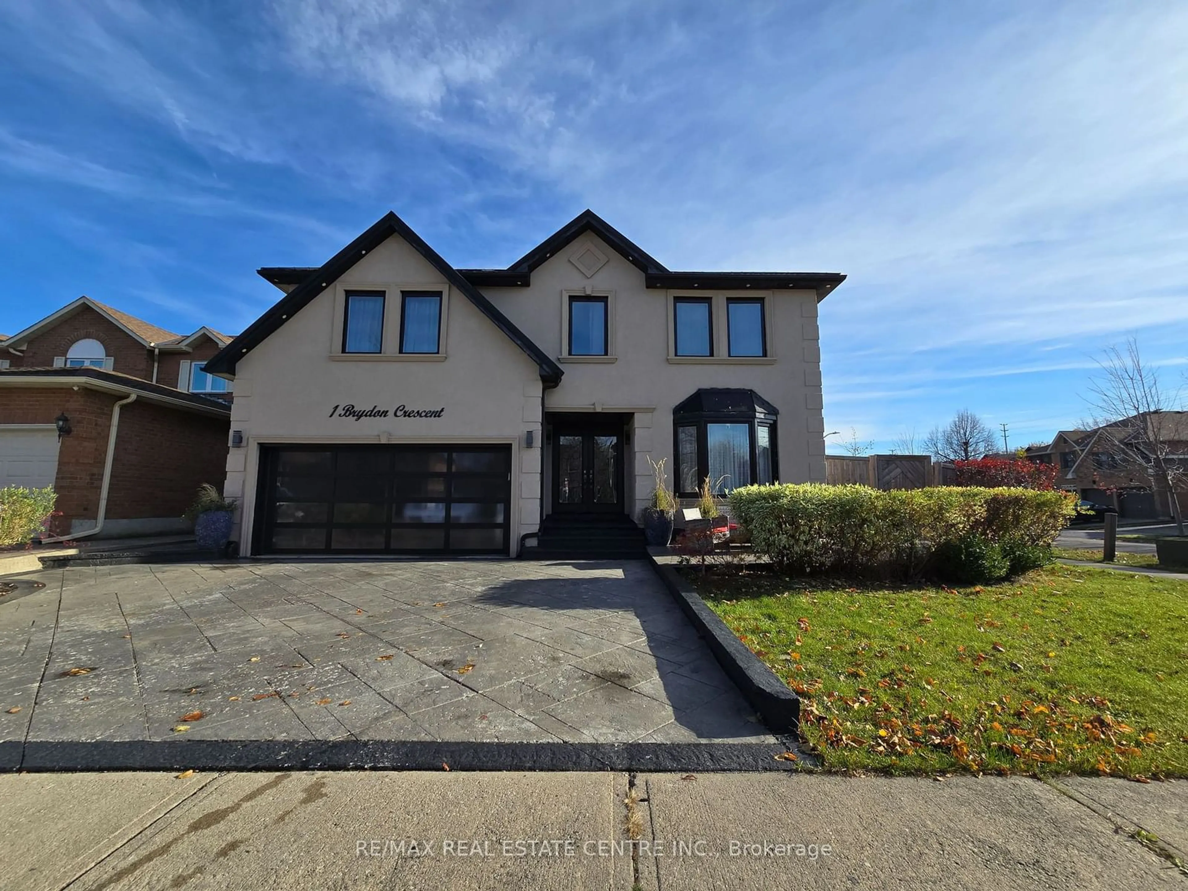 Frontside or backside of a home, the street view for 1 Brydon Cres, Brampton Ontario L6X 3H5