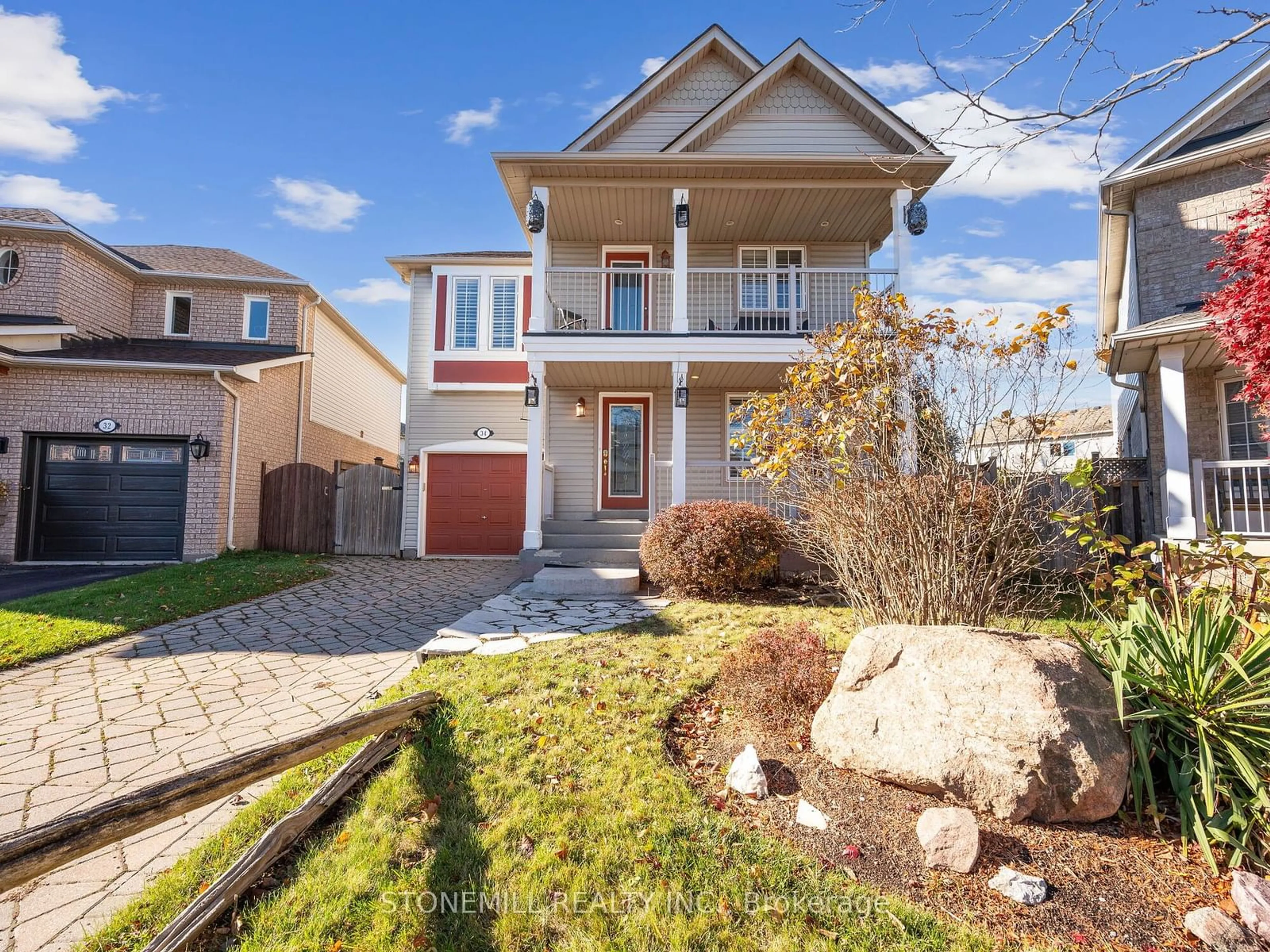 Frontside or backside of a home, the street view for 34 Babcock Cres, Milton Ontario L9T 5R4