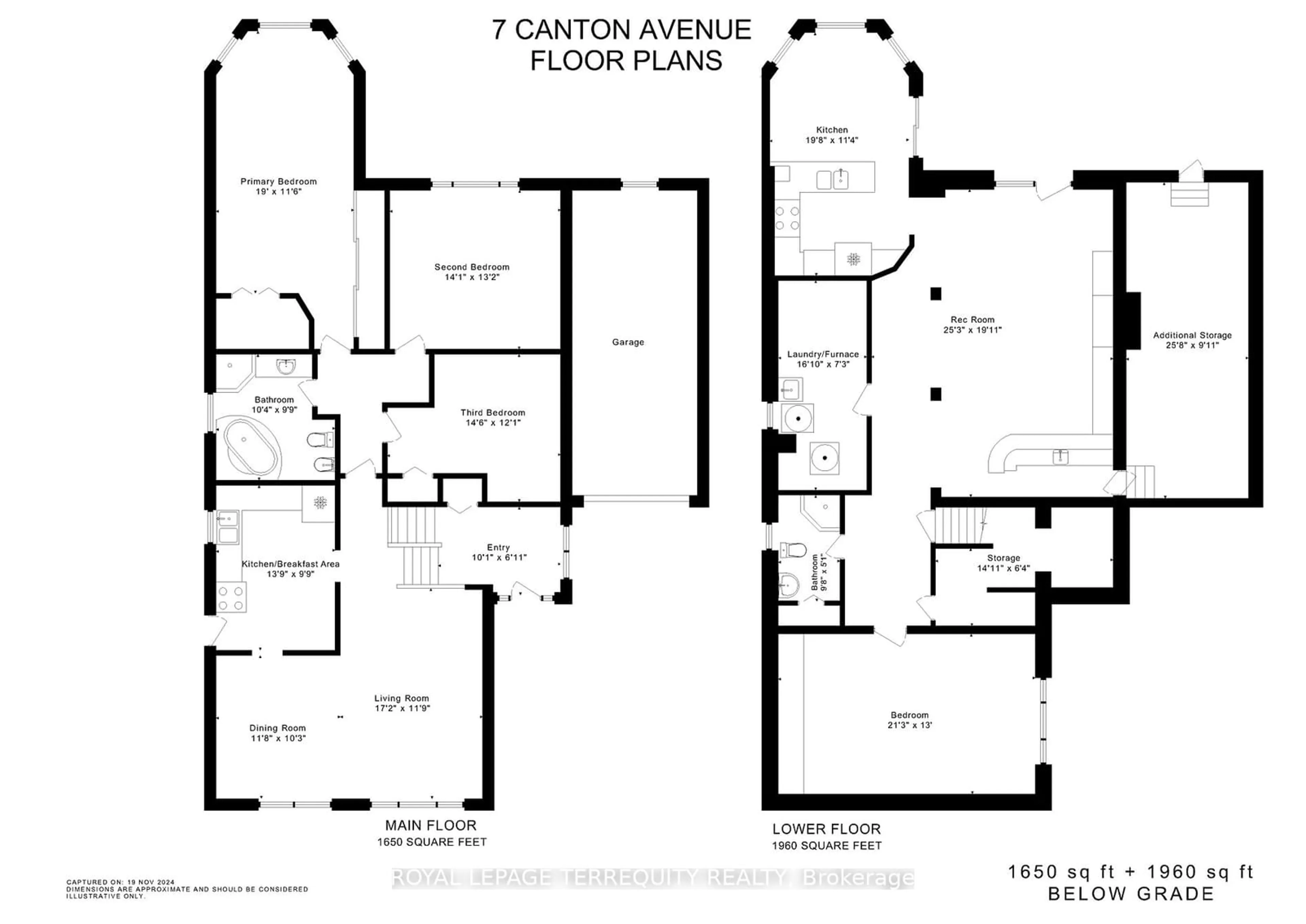 Floor plan for 7 Canton Ave, Toronto Ontario M3M 1N1