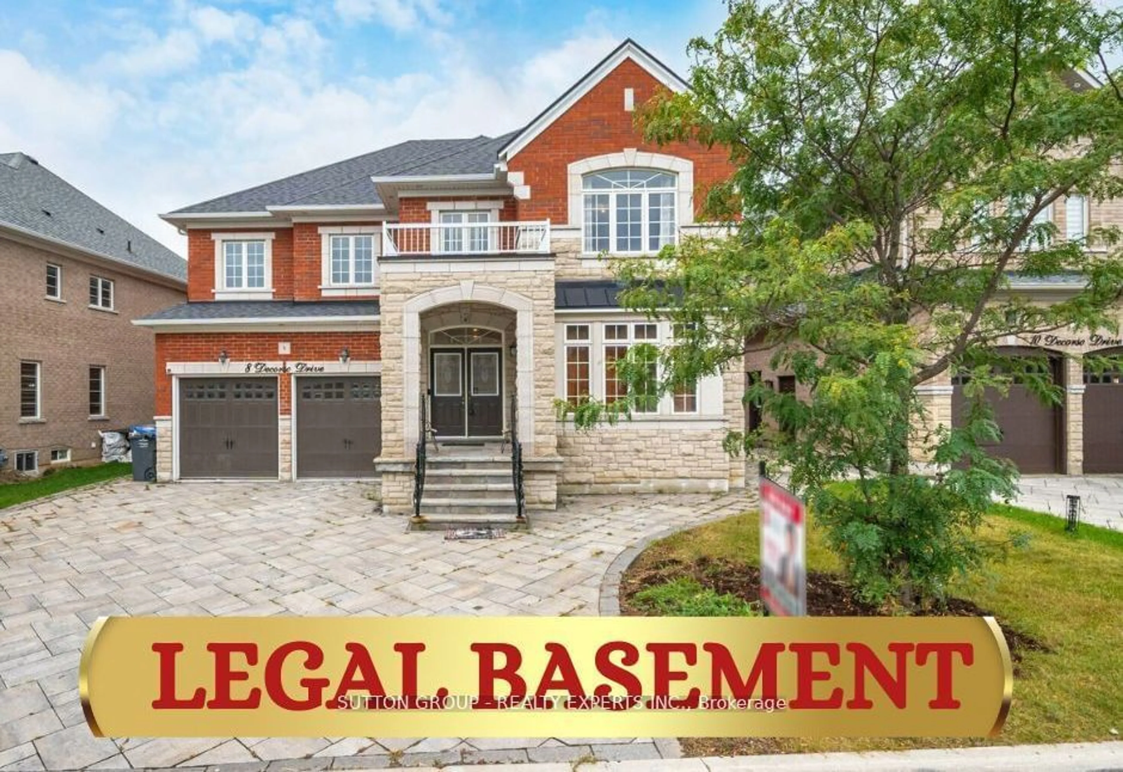 Home with brick exterior material for 8 Decorso Dr, Brampton Ontario L6P 3T7