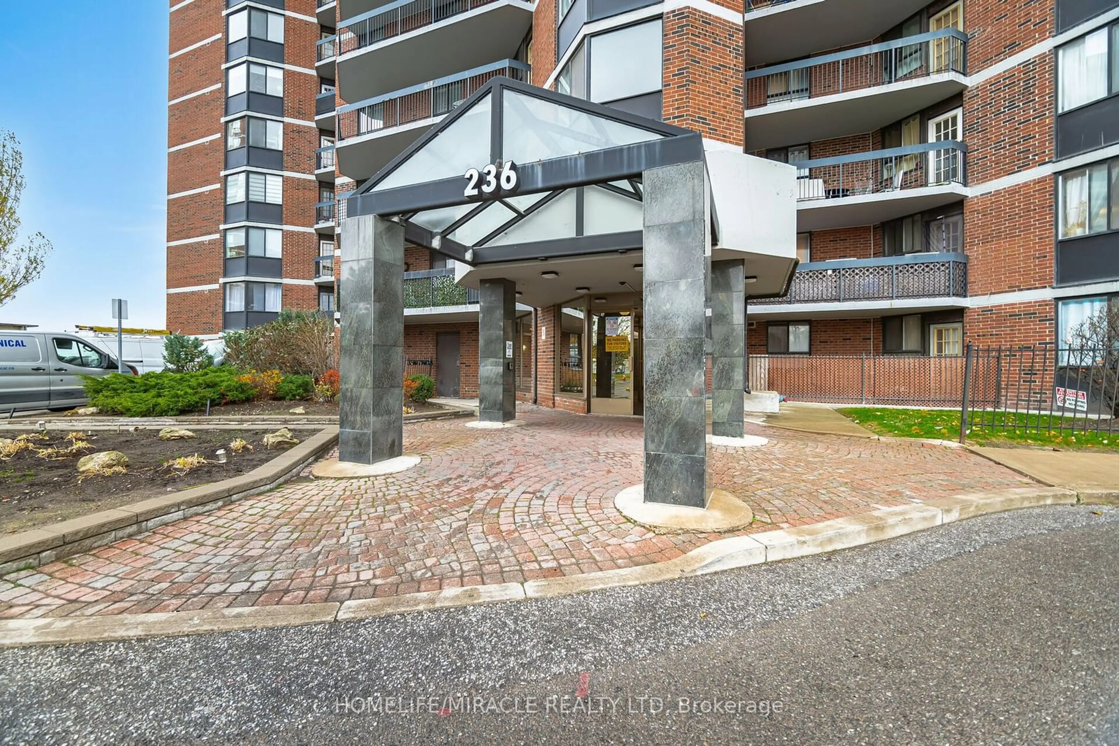 A pic from exterior of the house or condo, the street view for 236 Albion Rd #1403, Toronto Ontario M9W 6A6