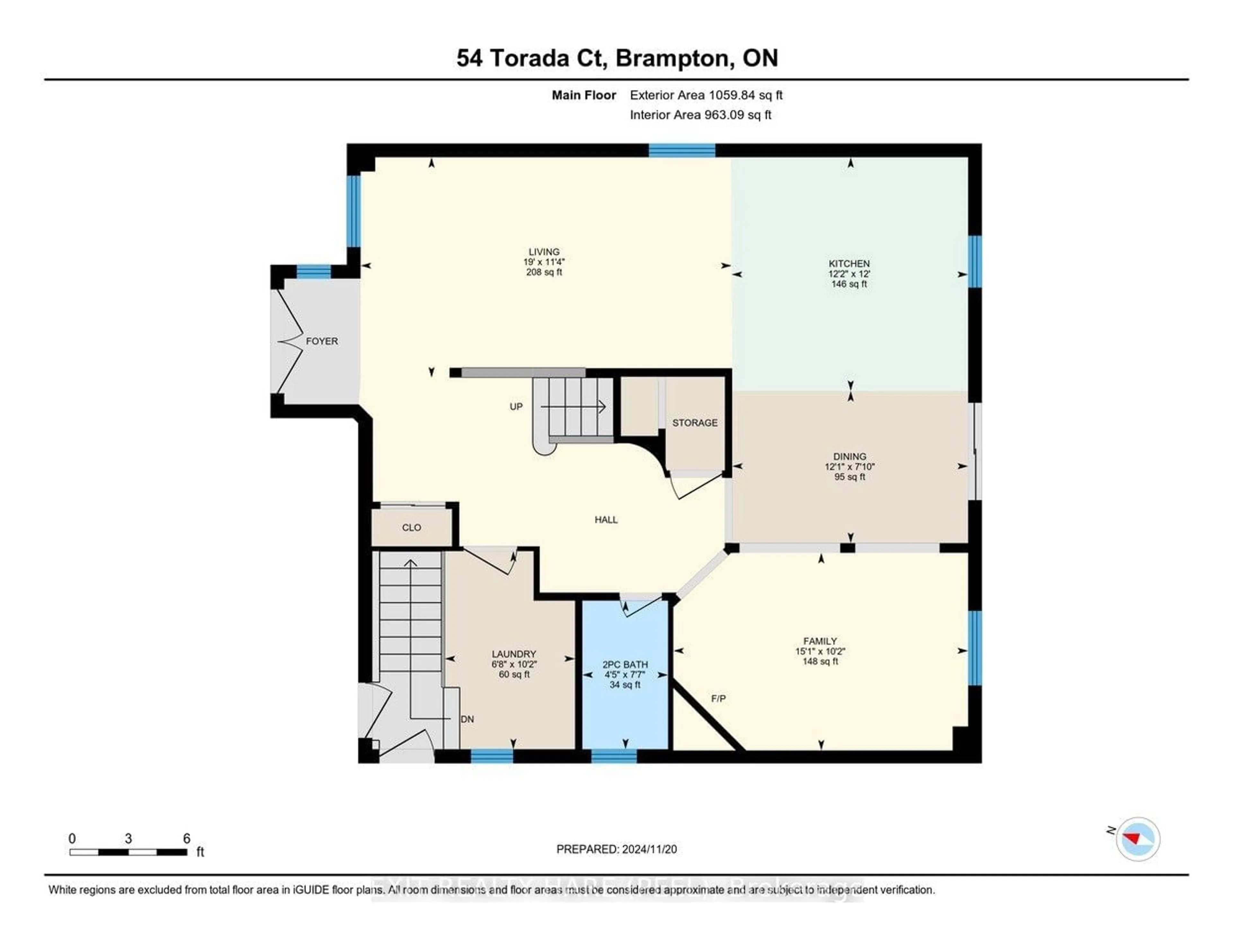 Floor plan for 54 Torada Crt, Brampton Ontario L7A 1H5