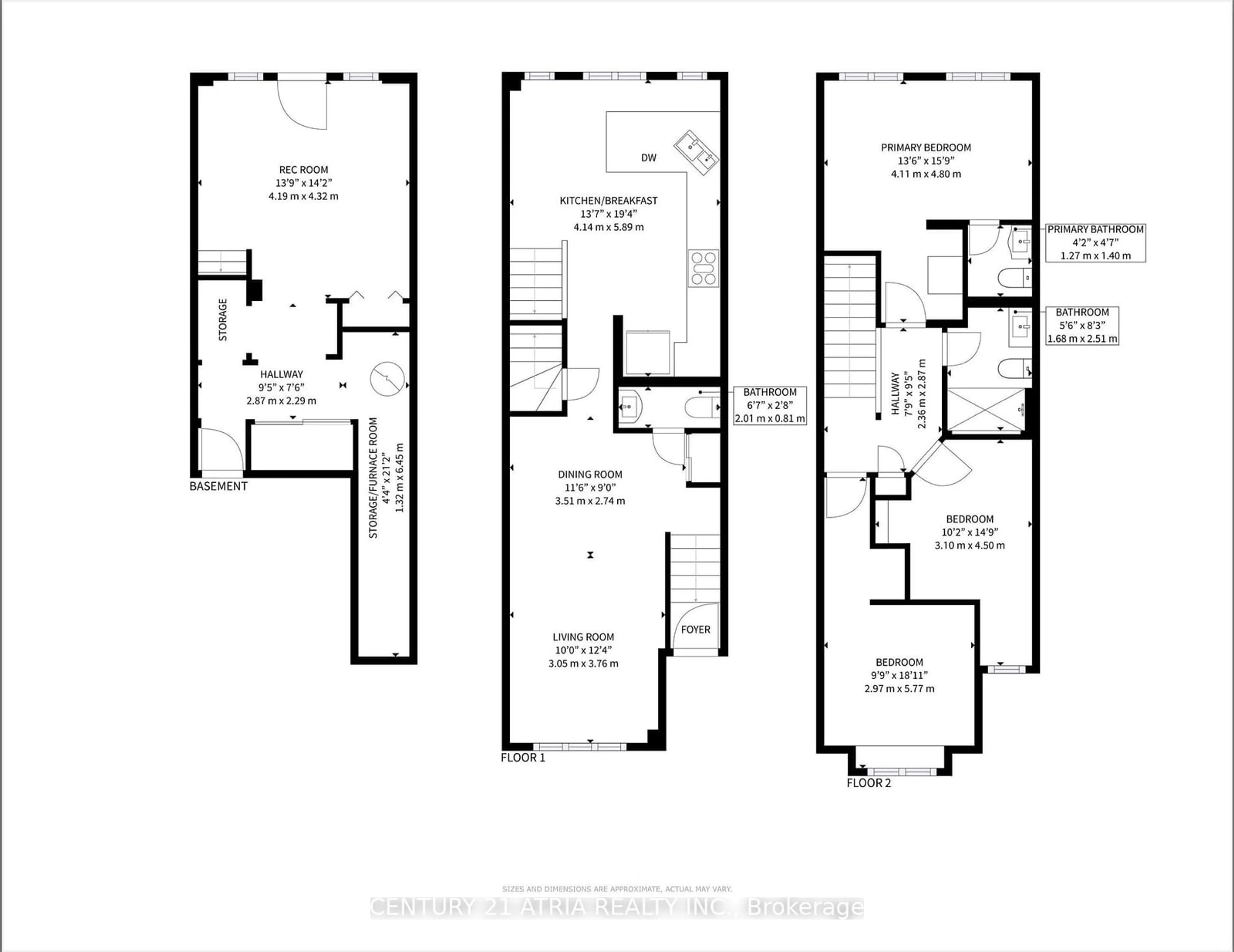 Floor plan for 43 Rivers Edge Dr, Toronto Ontario M6M 5L4