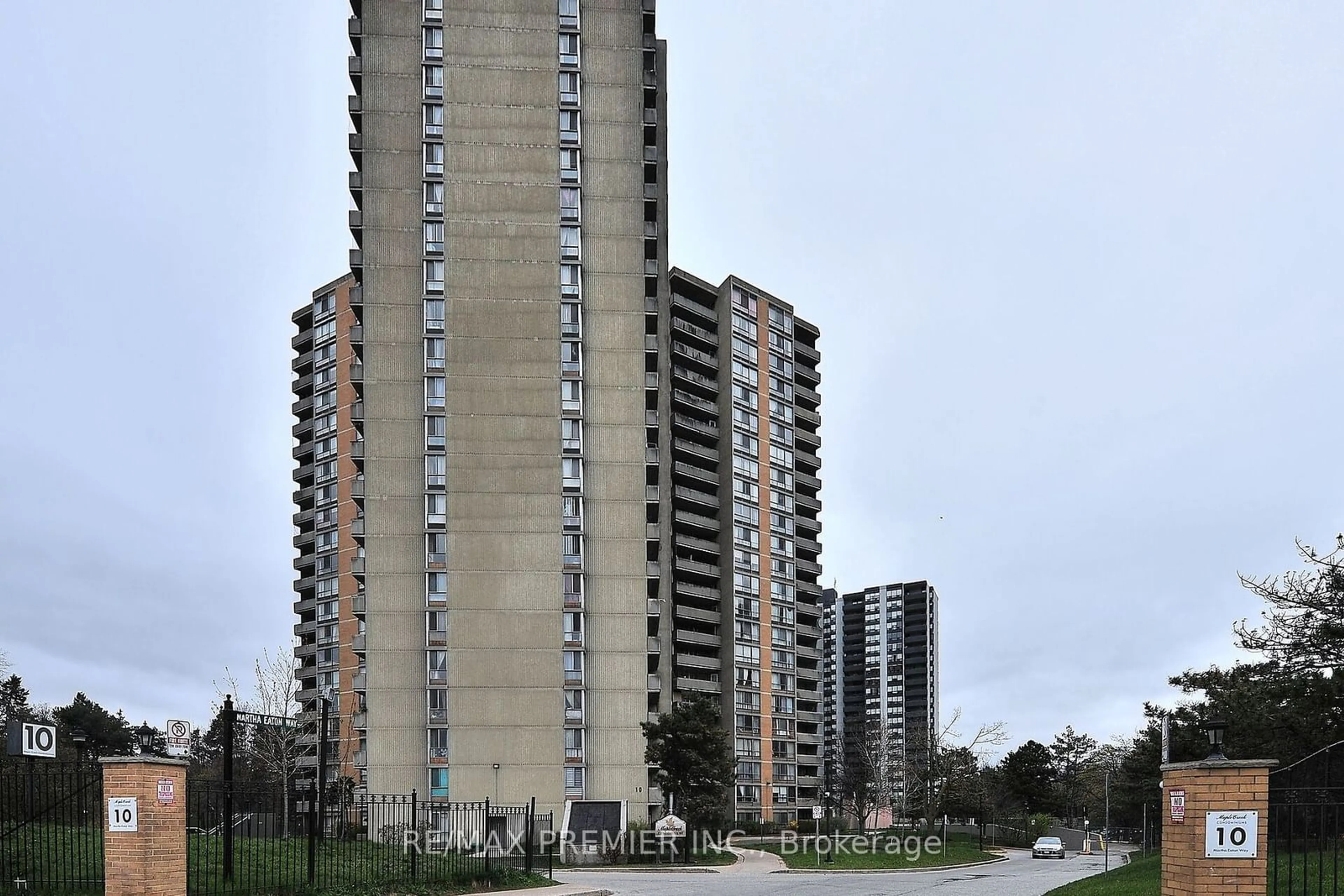 A pic from exterior of the house or condo, the front or back of building for 10 Martha Eaton Way #1901, Toronto Ontario M6M 5B3